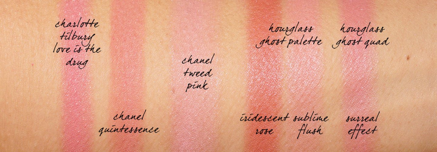 Chanel Tweed Pink Swatch Comparisons