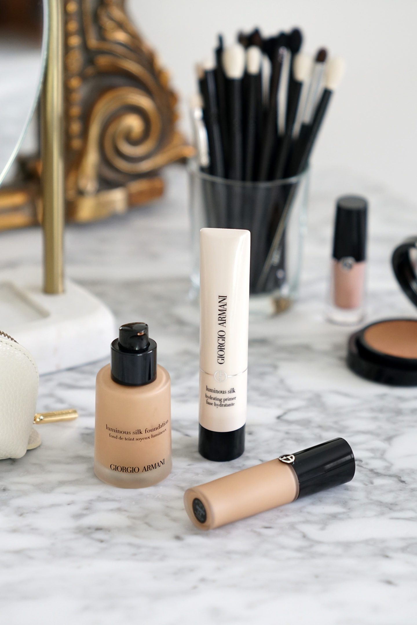 Armani Luminous Silk Foundation, Hydrating Primer and Concealer 6.5