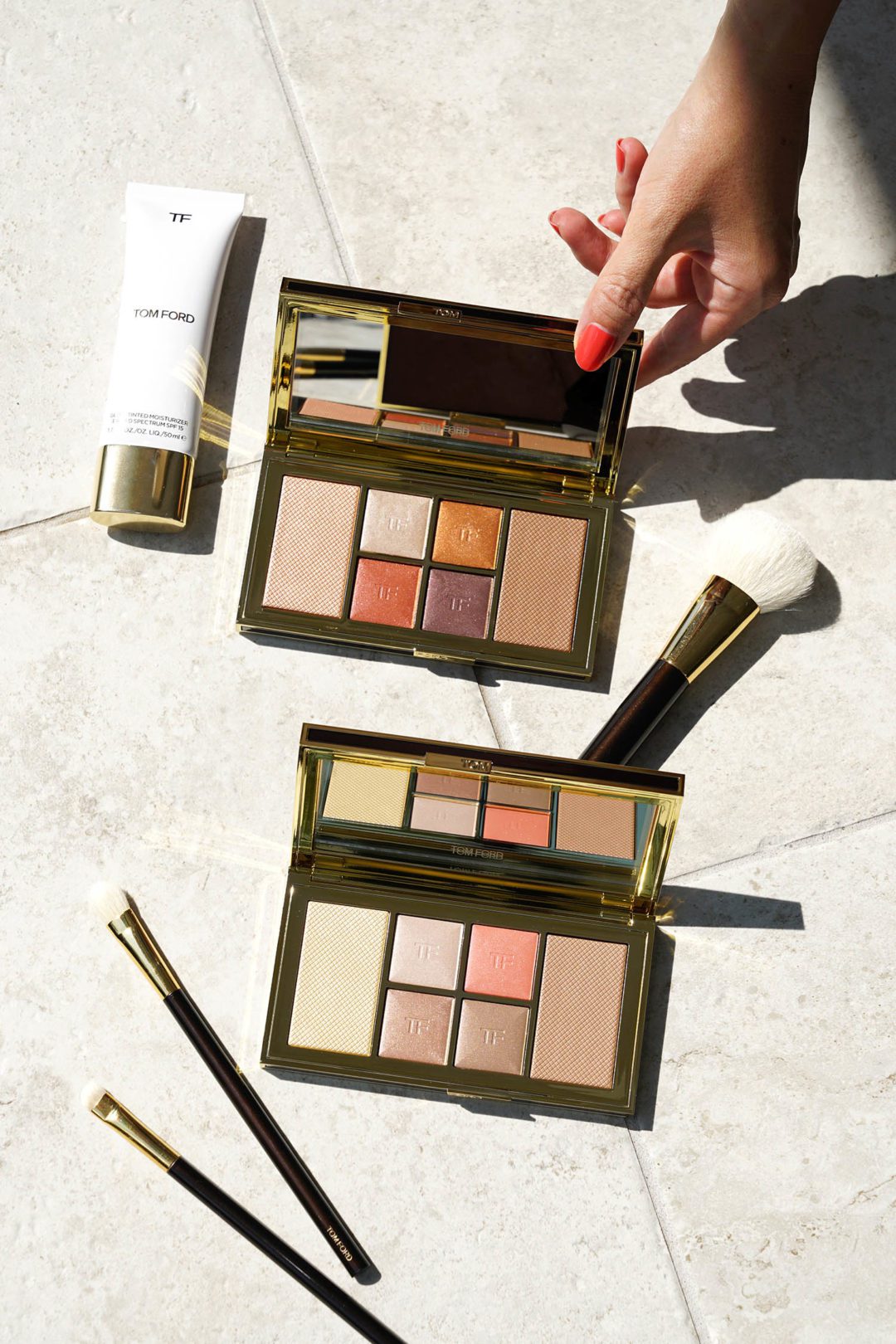 Tom Ford Shade and Illuminate Face + Eye Palettes Rose Cashmere + Red