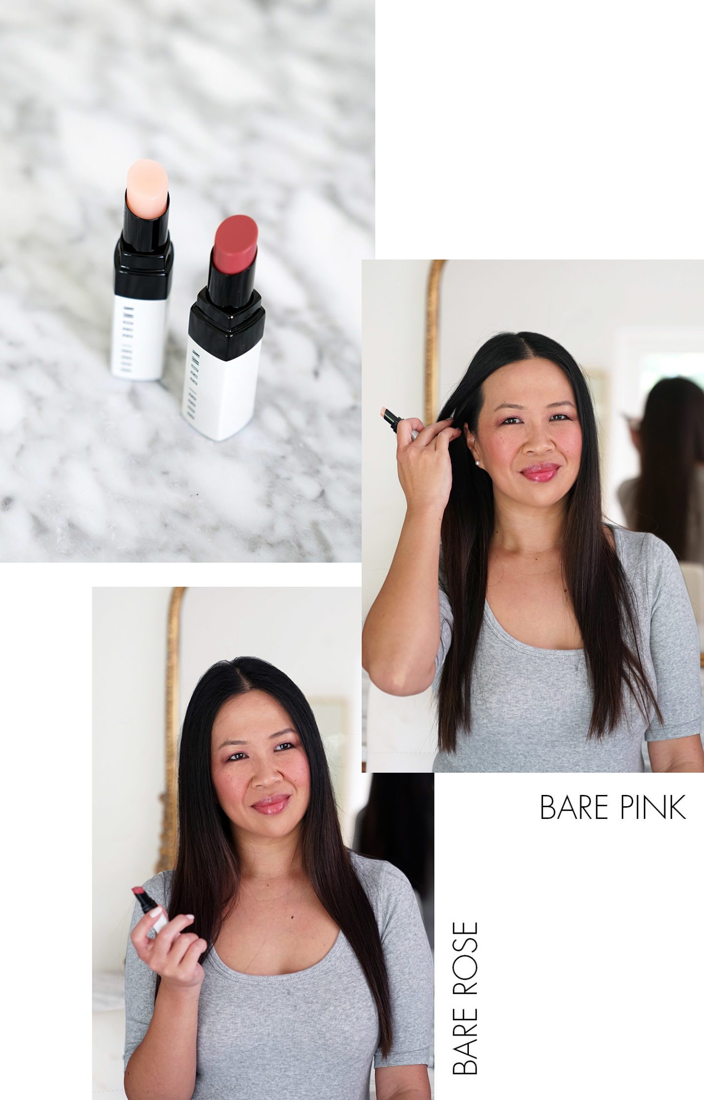 Bobbi Brown Full Size Extra Lip Tint Duo Bare Pink and Bare Rose