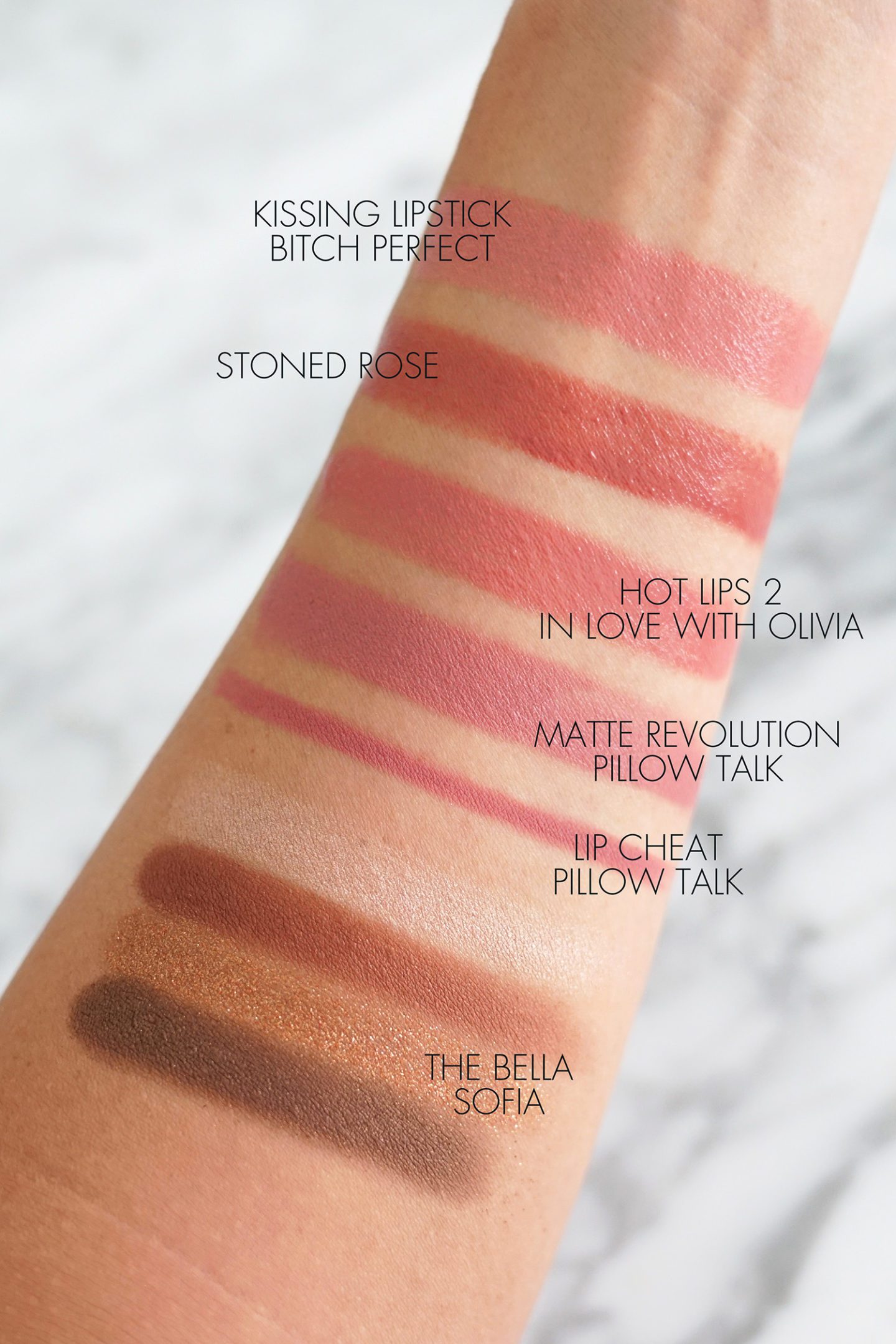 Charlotte Tilbury Swatches