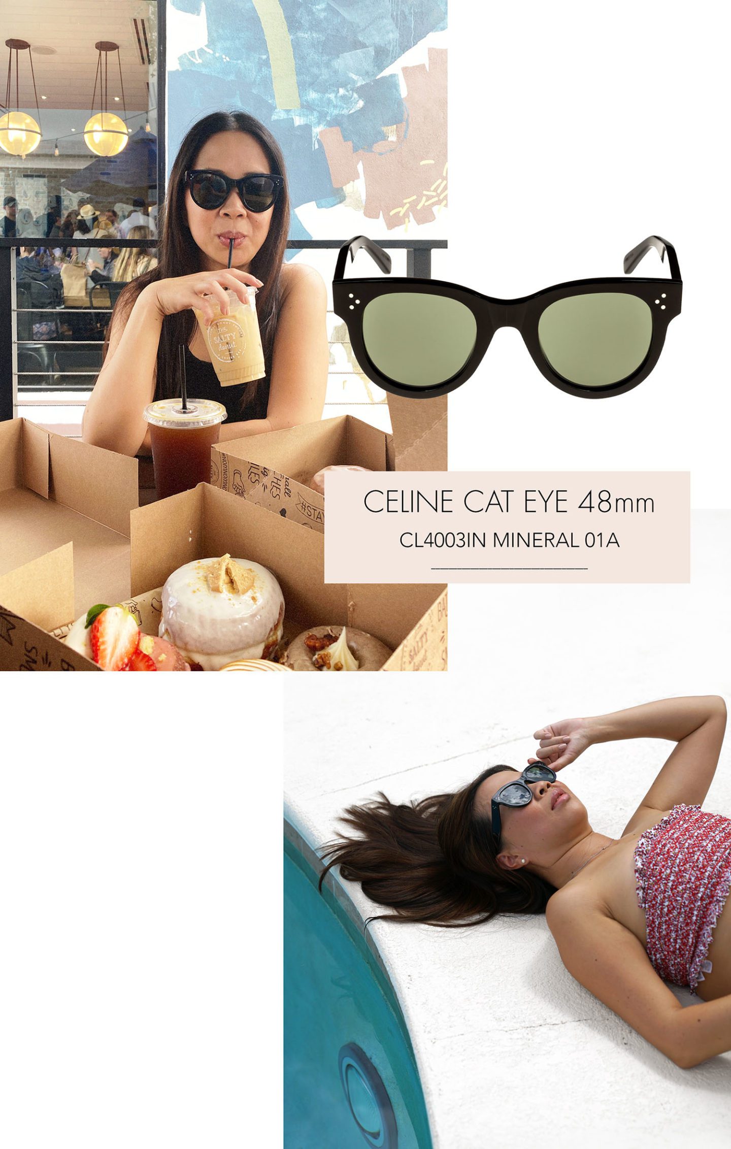 Celine Cat Eye 48mm Sunglasses Black