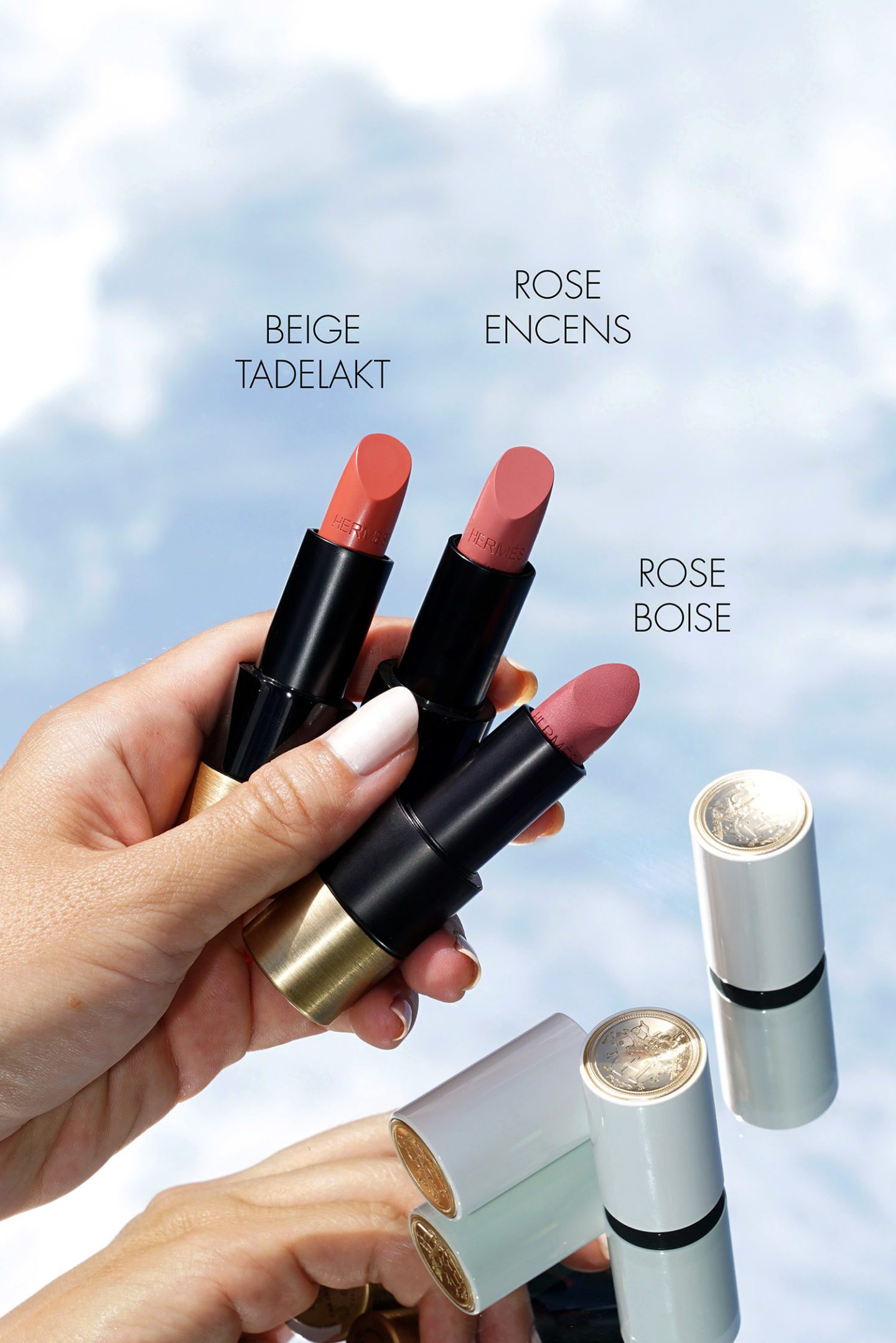 Hermes Lipstick Beige Tadelakt, Rose Encens, Rose Boise Review