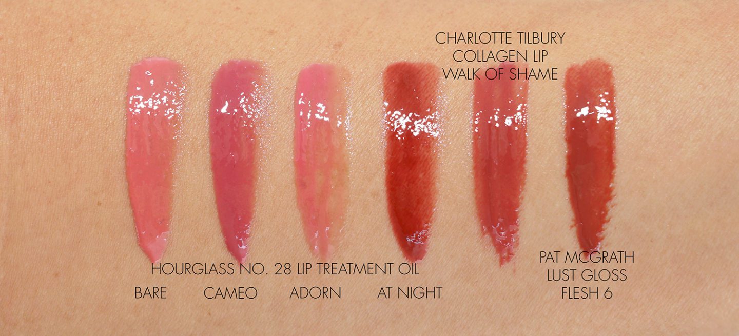 Hourglass Lip Oil Swatches