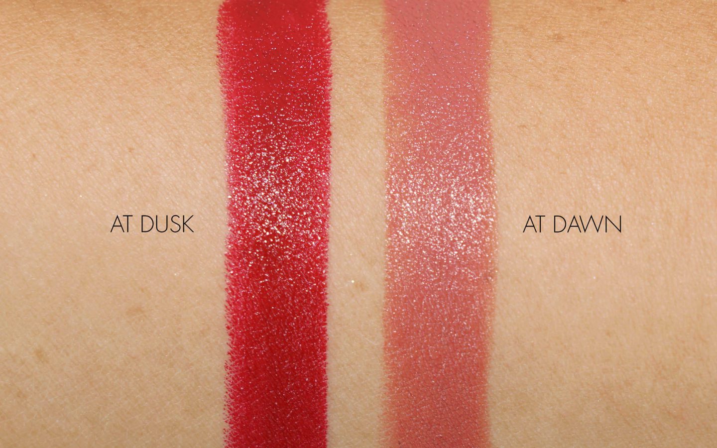 Hourglass Confession Refillable Lipstick Duo Sculpture At Dawn and At Dusk Swatches Sabrina