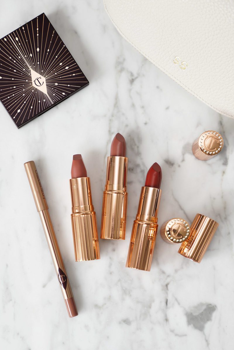 New Charlotte Tilbury Fire Rose Eyeshadow Quad + Nude Lipsticks Review ...