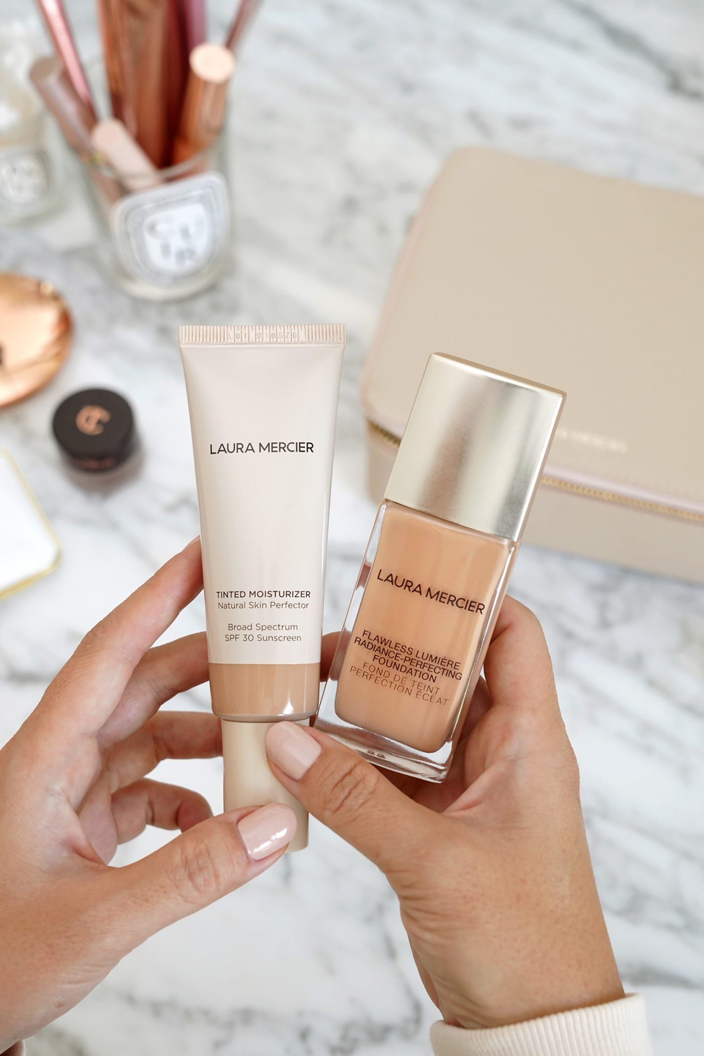 Laura Mercier Tinted Moisturizer and Flawless Lumiere Foundation