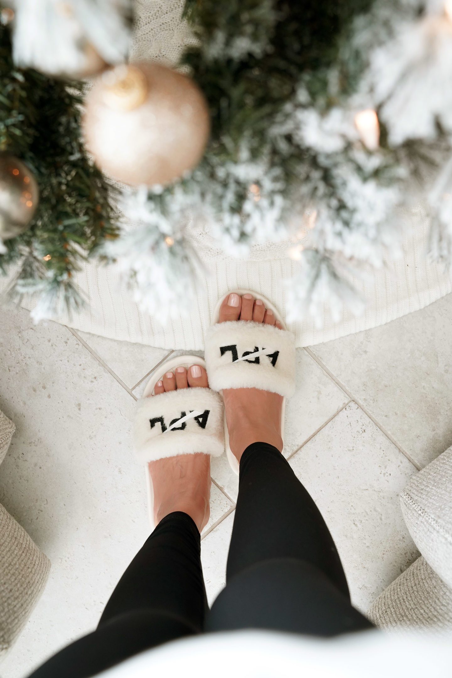 APL Shearling Slides | The Beauty Lookbook