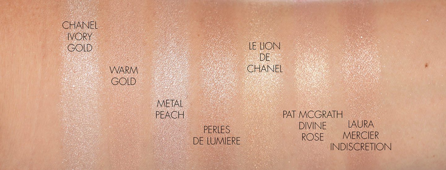 Chanel highlighter swatches