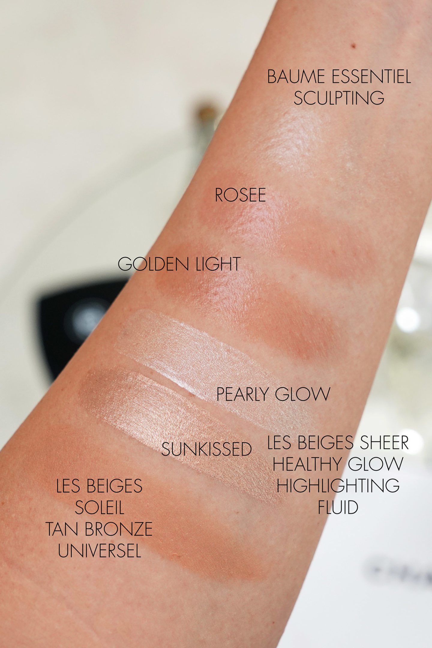 Chanel Makeup swatches
