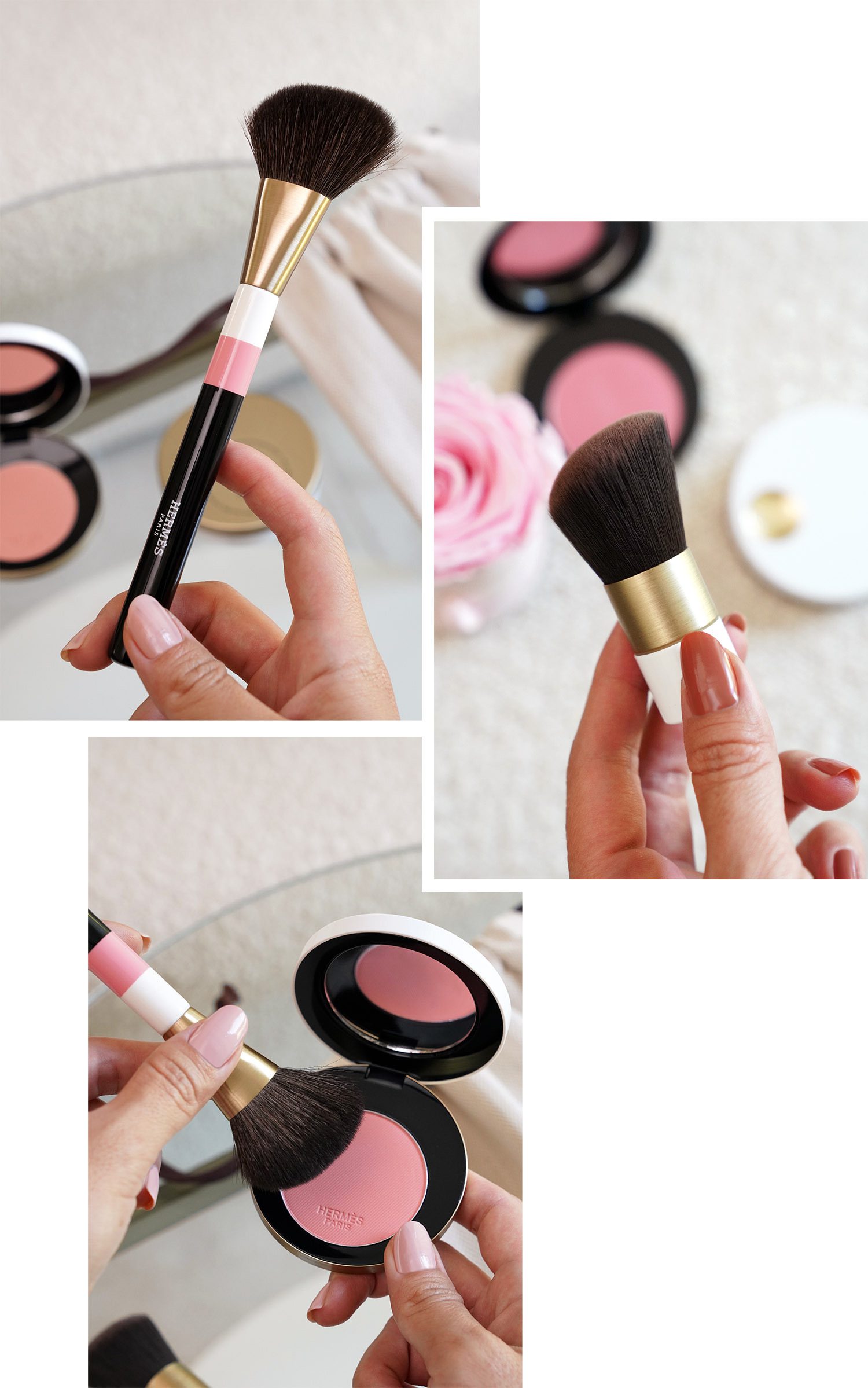 Rose Hermes Silky Blush Powder + Rosy Lip Enhancer Review - The Beauty Look  Book