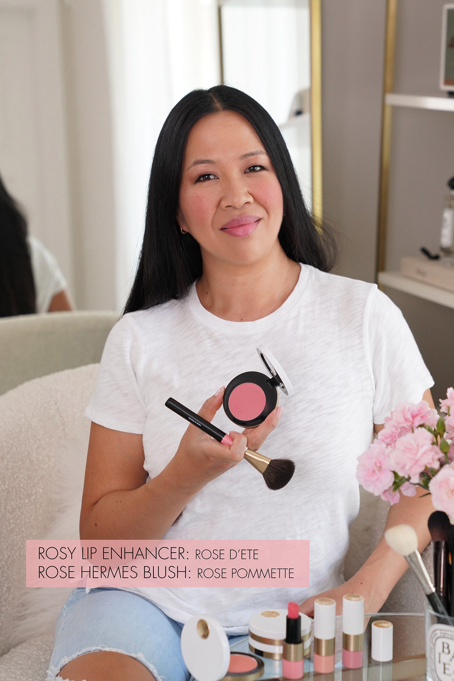 Rose Hermes Silky Blush Powder + Rosy Lip Enhancer Review - The Beauty Look  Book