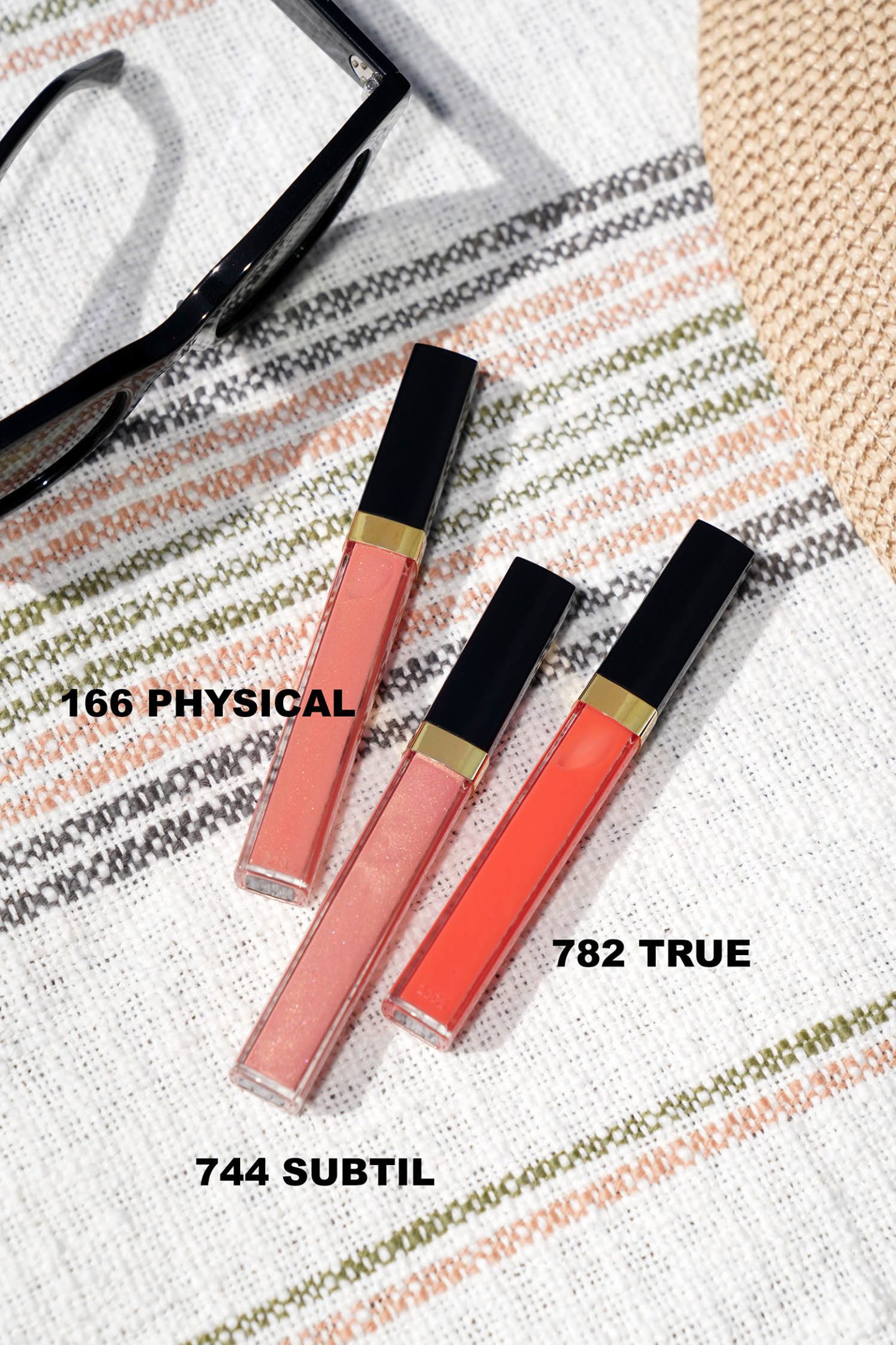 Chanel Rouge Coco Gloss in Physical, Subtil and True