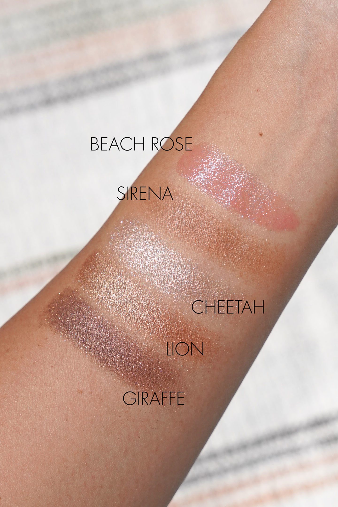 Chantecaille Luminescent Eye Shade swatches