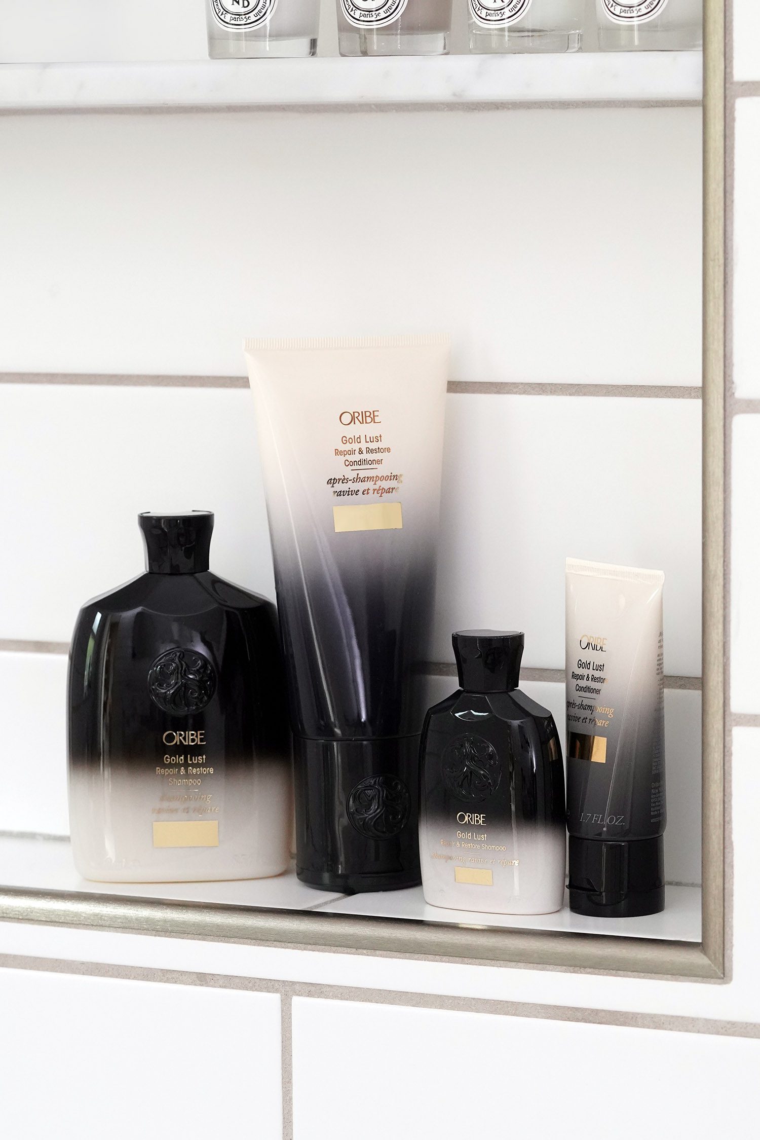 Soho Master Hair Stylists - Travel must haves; Oribe shampoo+conditioner  and a Louis Vuitton cosmetic pouch • Oribe Gold Lust Repair & Restore  Shampoo and Conditioner • Shampoo: Rejuvenates hair so it