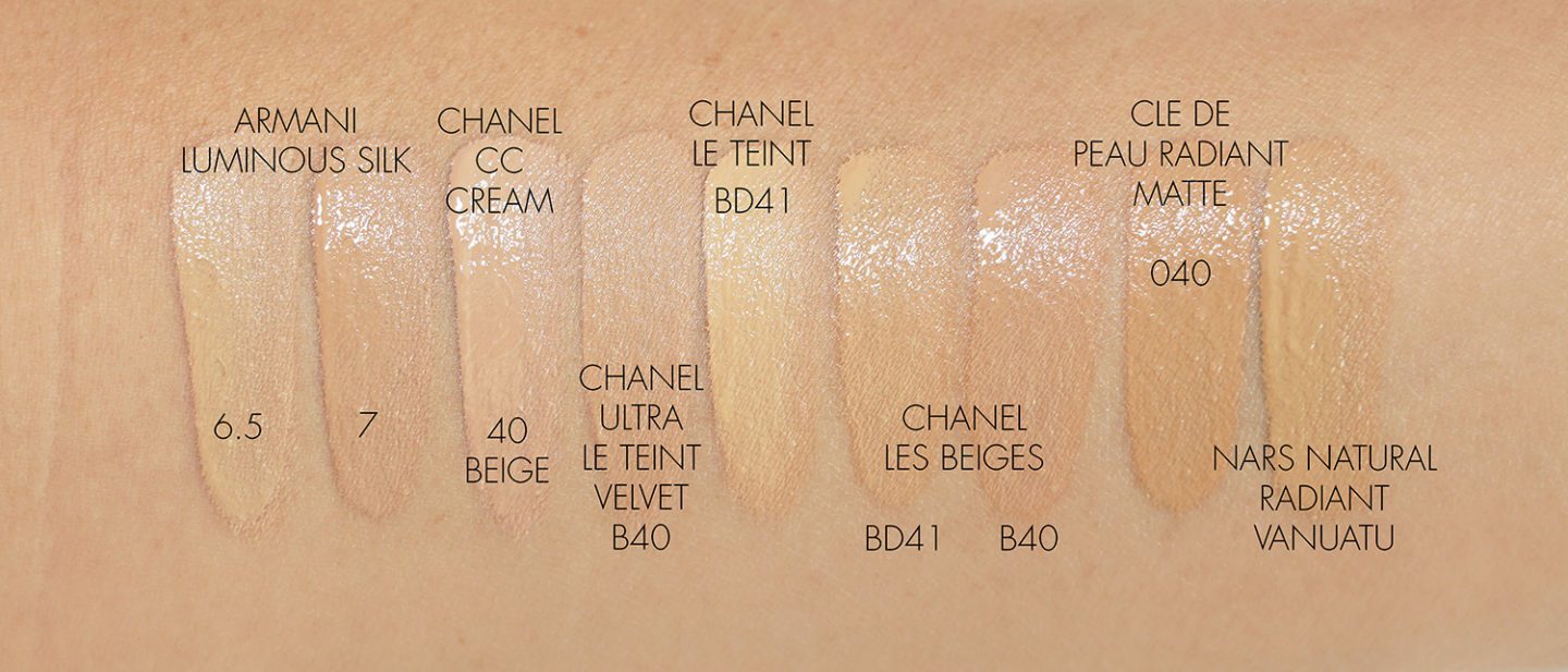 Chanel Foundation Swatches B40 BD41