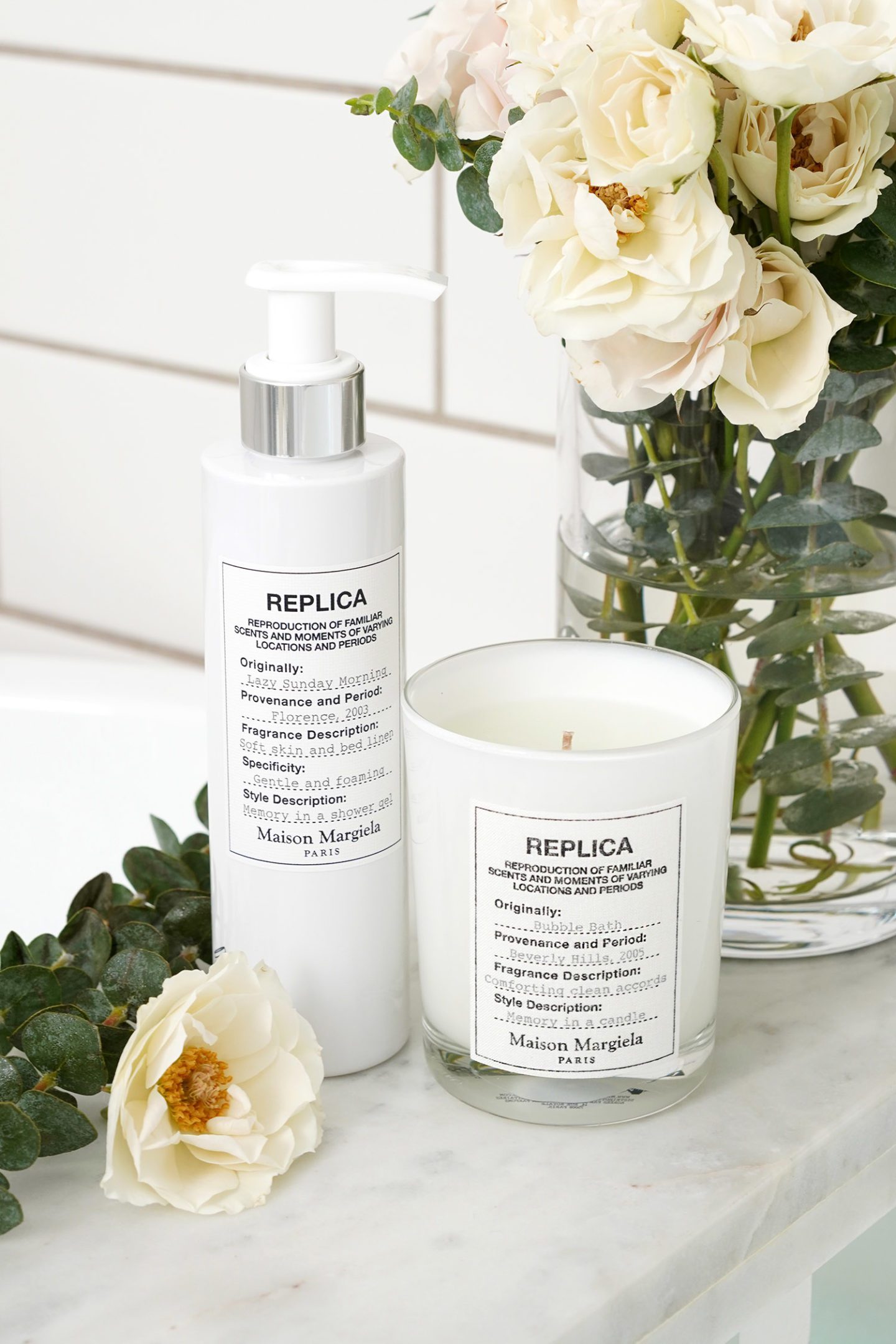 Replica Lazy Sunday Morning Shower Gel and Bubble Bath Candle