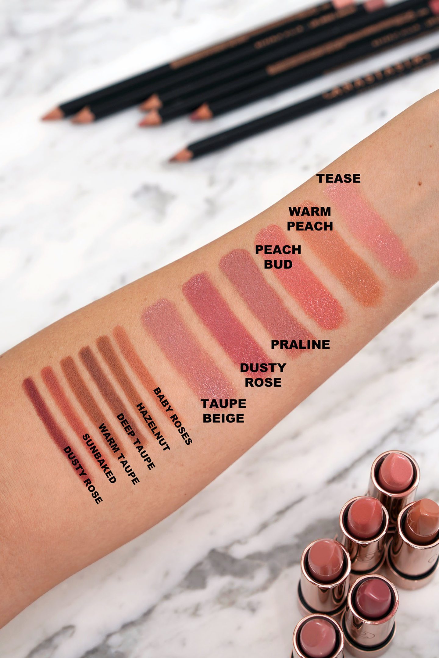 New Anastasia Beverly Hills Lipsticks and Lip Liners swatches
