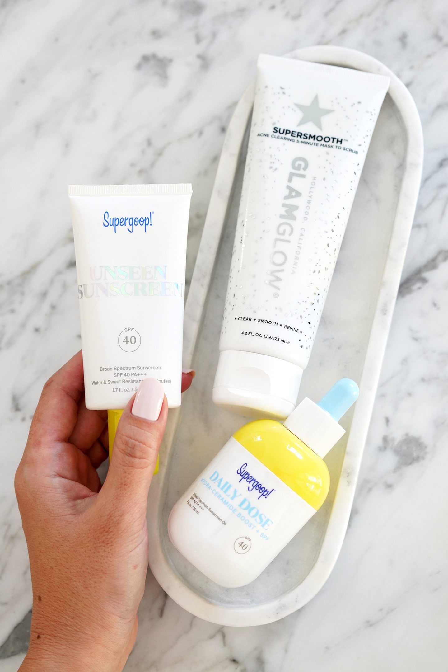 Skincare and Sunscreen Glamglow and Supergoop