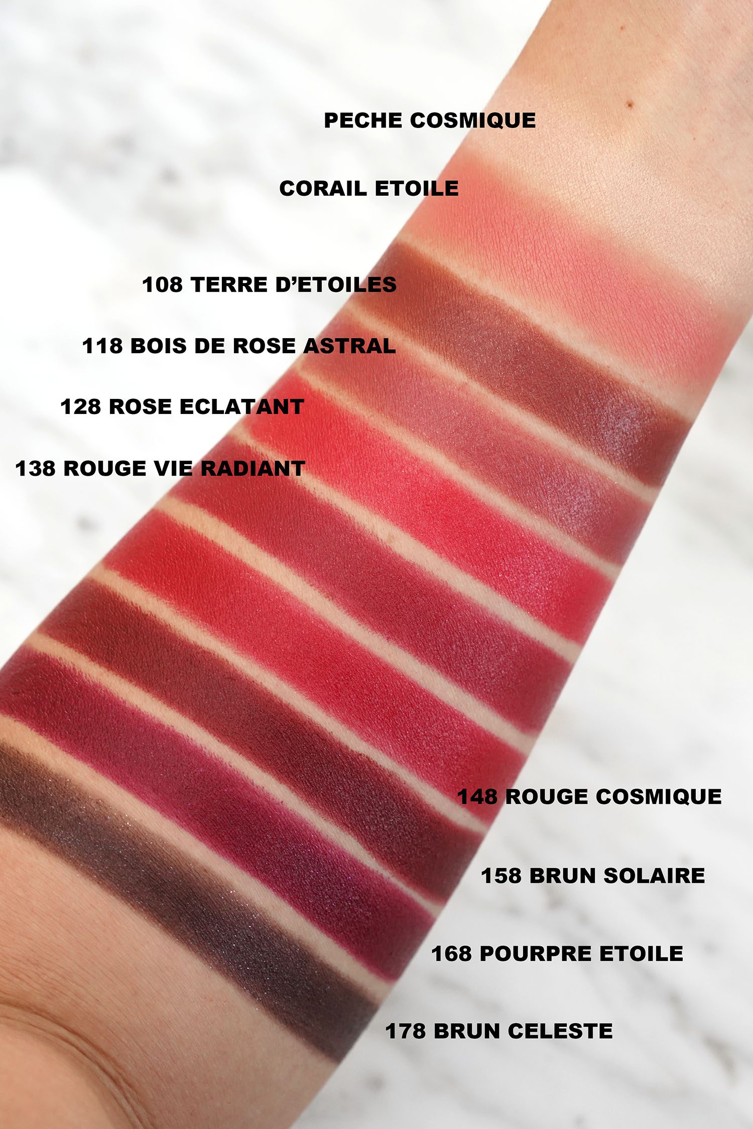 Swatching the new shades of CHANEL Rouge Allure Velvet Luminous
