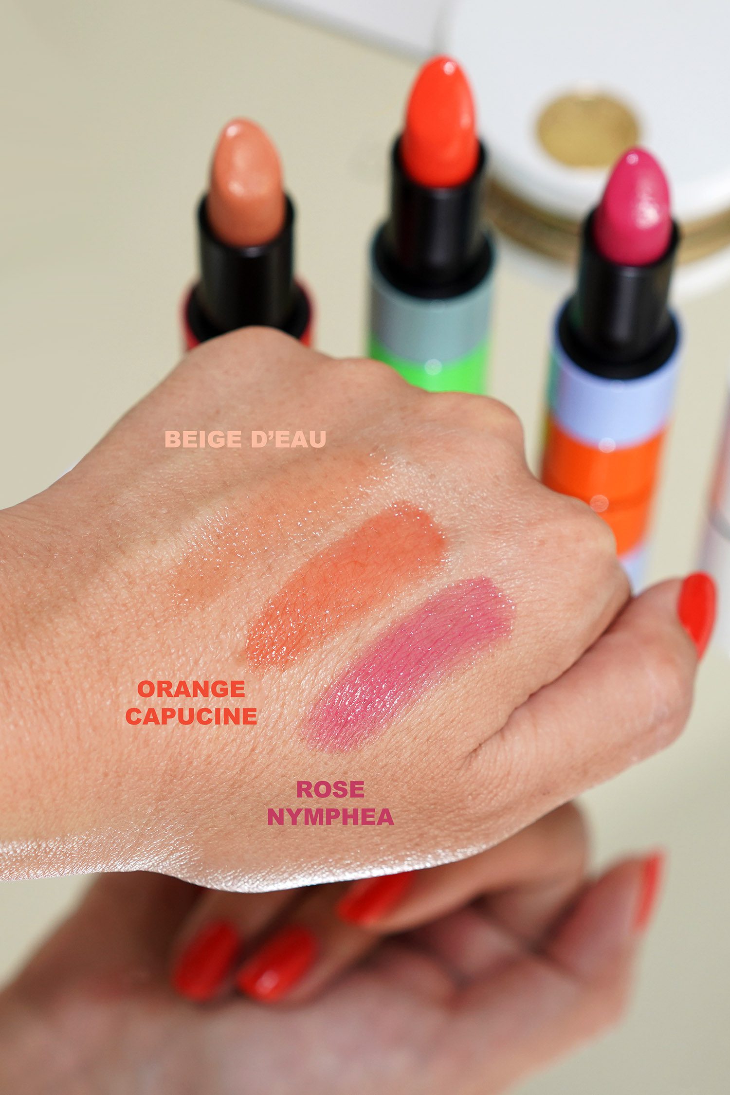 NEW HERMES LIP ENHANCERS  Swatches & Review of All 3 Shades + Poppy Lip  Shine Comparison 