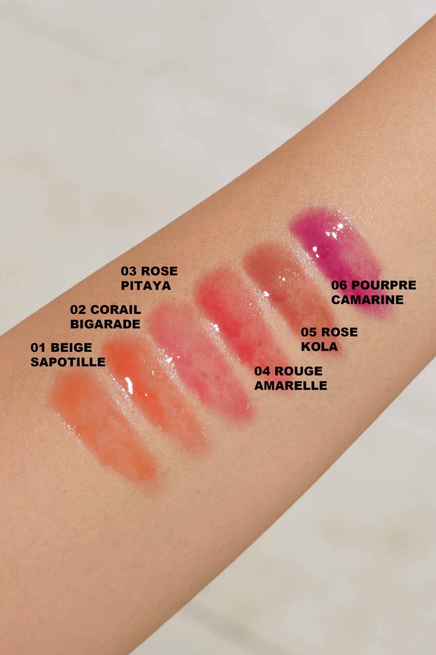 Hermesistible Infused Lip Care Oil swatches