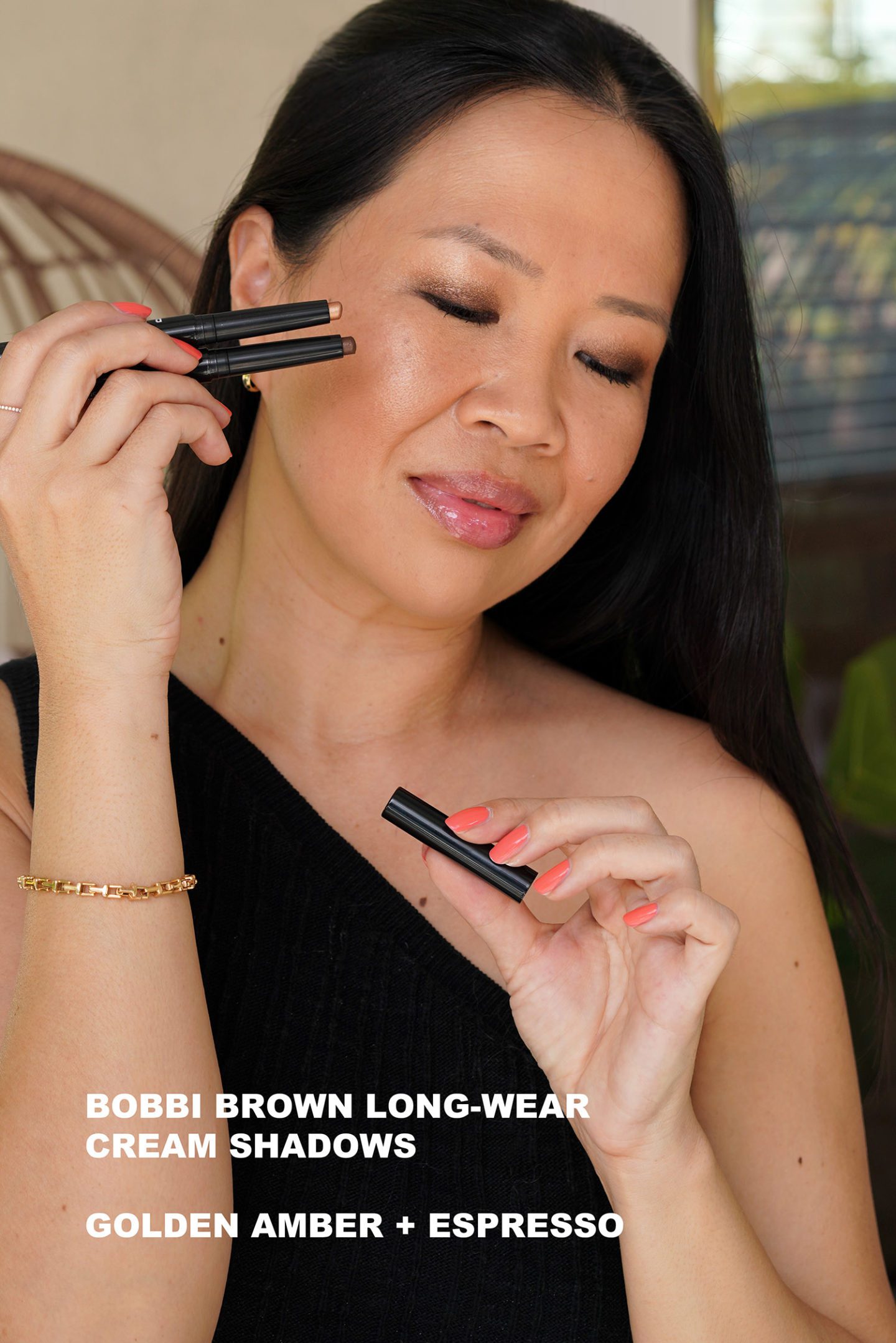 Bobbi Brown Long-Wear Cream Shadow Sticks Golden Amber and Espresso