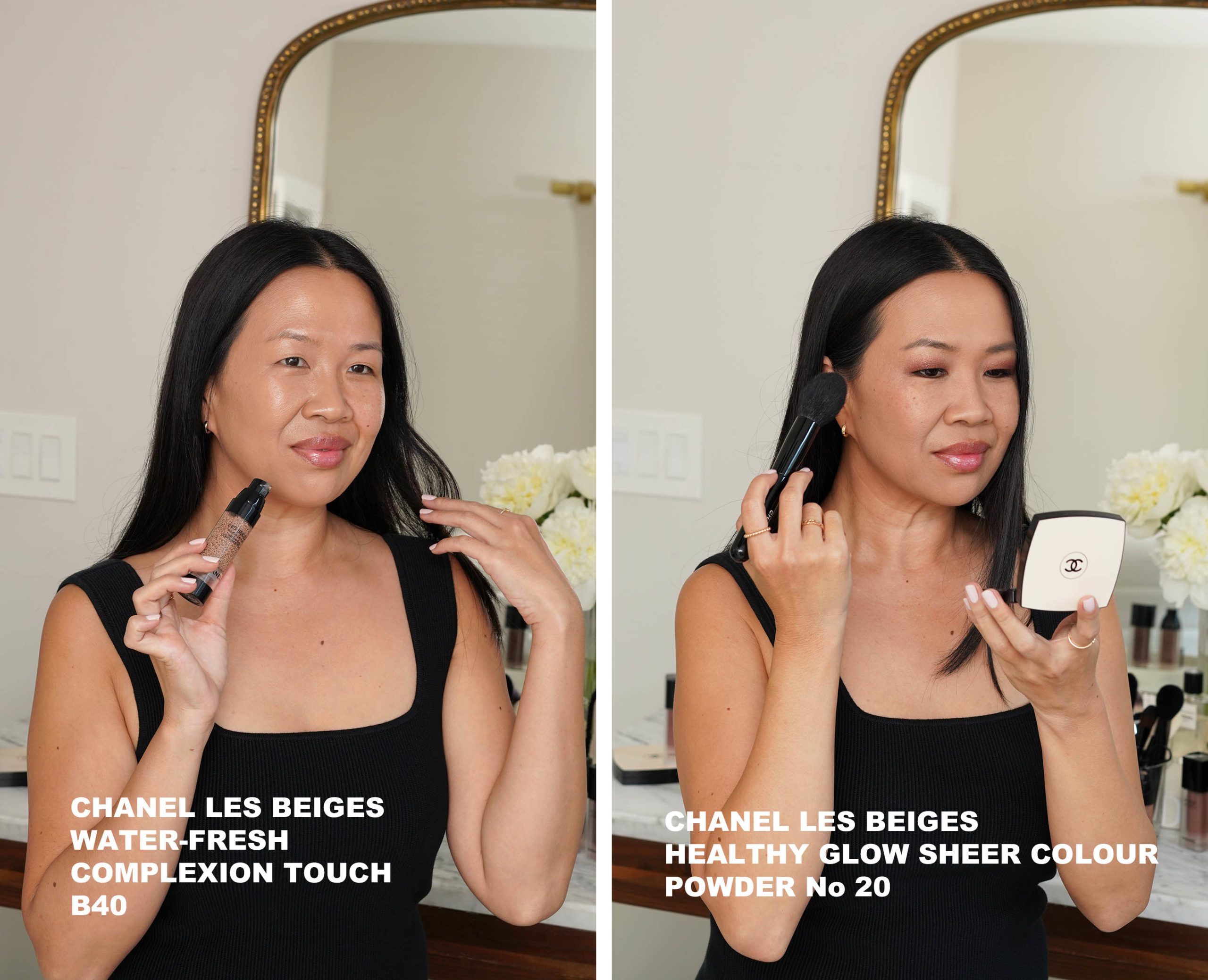 les beiges water fresh complexion touch swatches