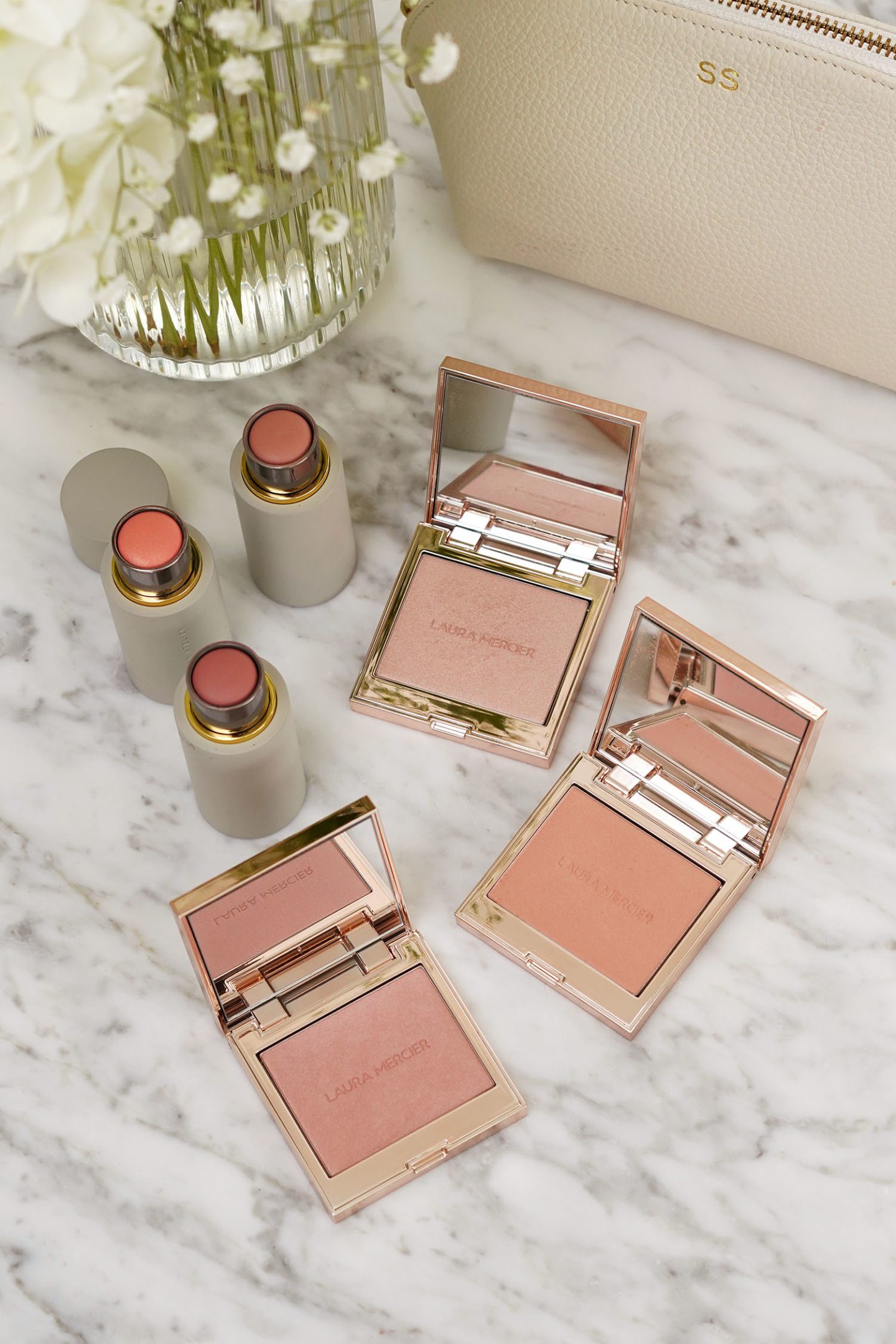 Laura Mercier Rose Glow Blush Color Infusion and Westman Atelier Baby Cheeks