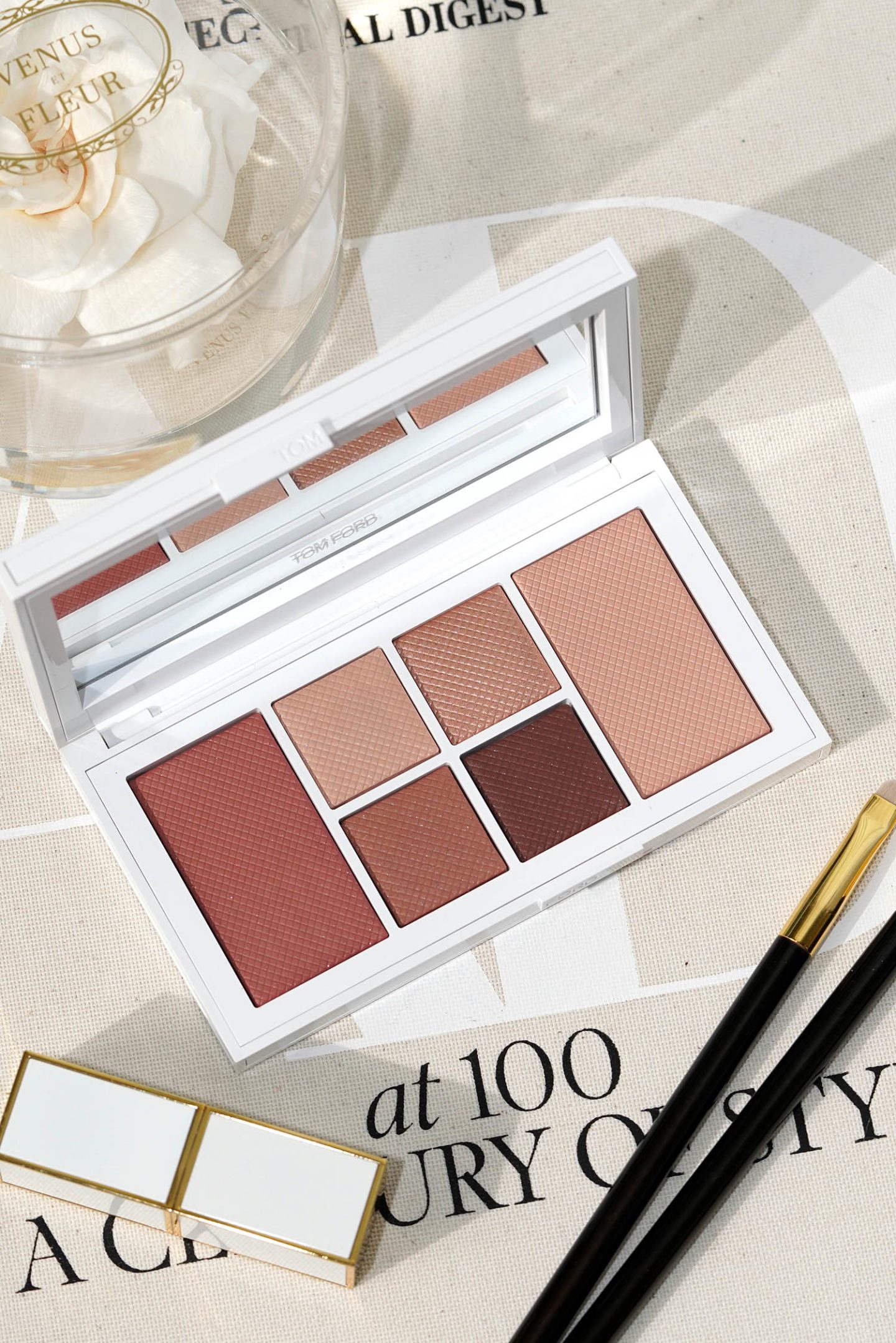 Tom Ford White Suede Eye and Cheek Palette Look