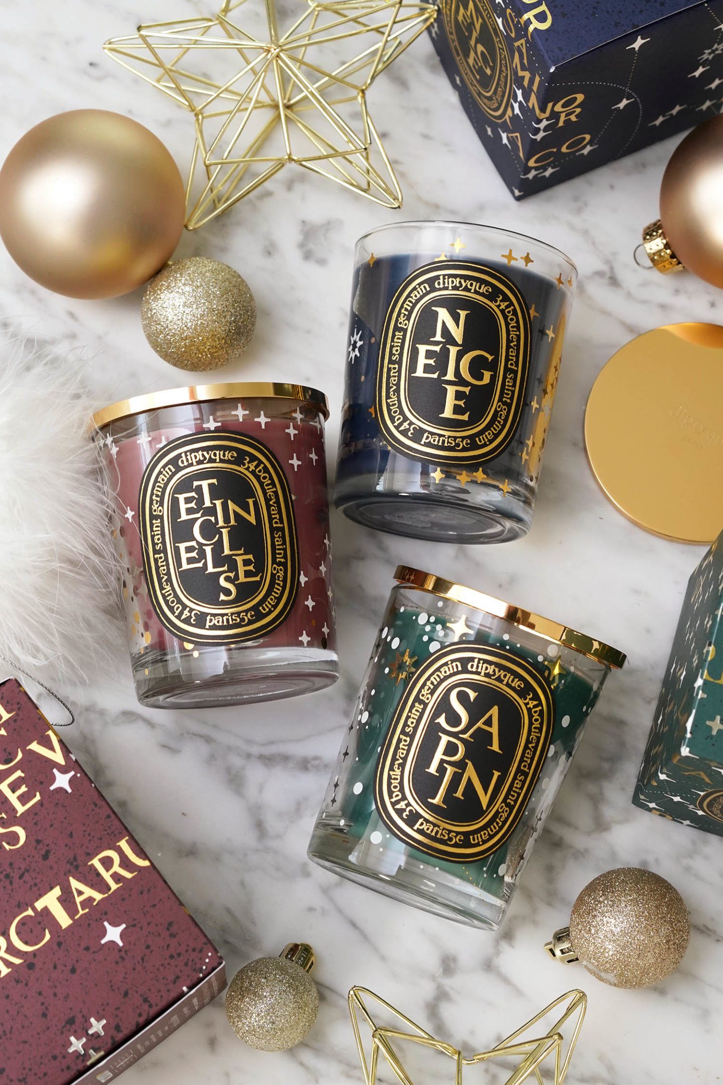 Diptyque Holiday Candles 2022 Sapin, Neige, Etincelles