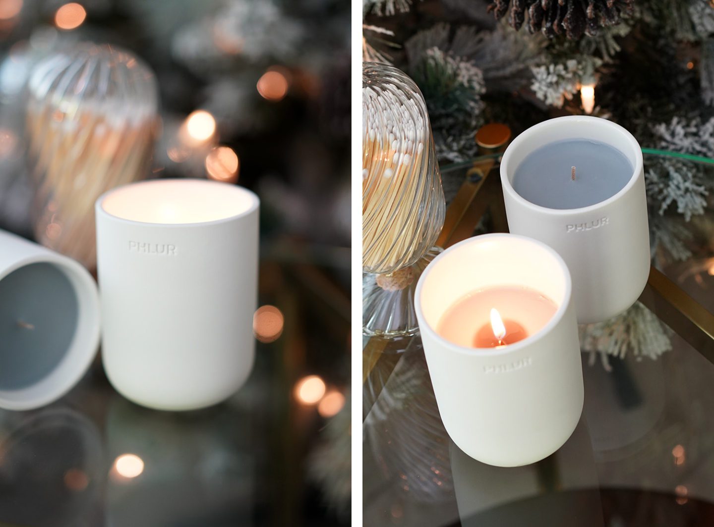Phlur Holiday Candles Sweet Smoke and Wild Balsam