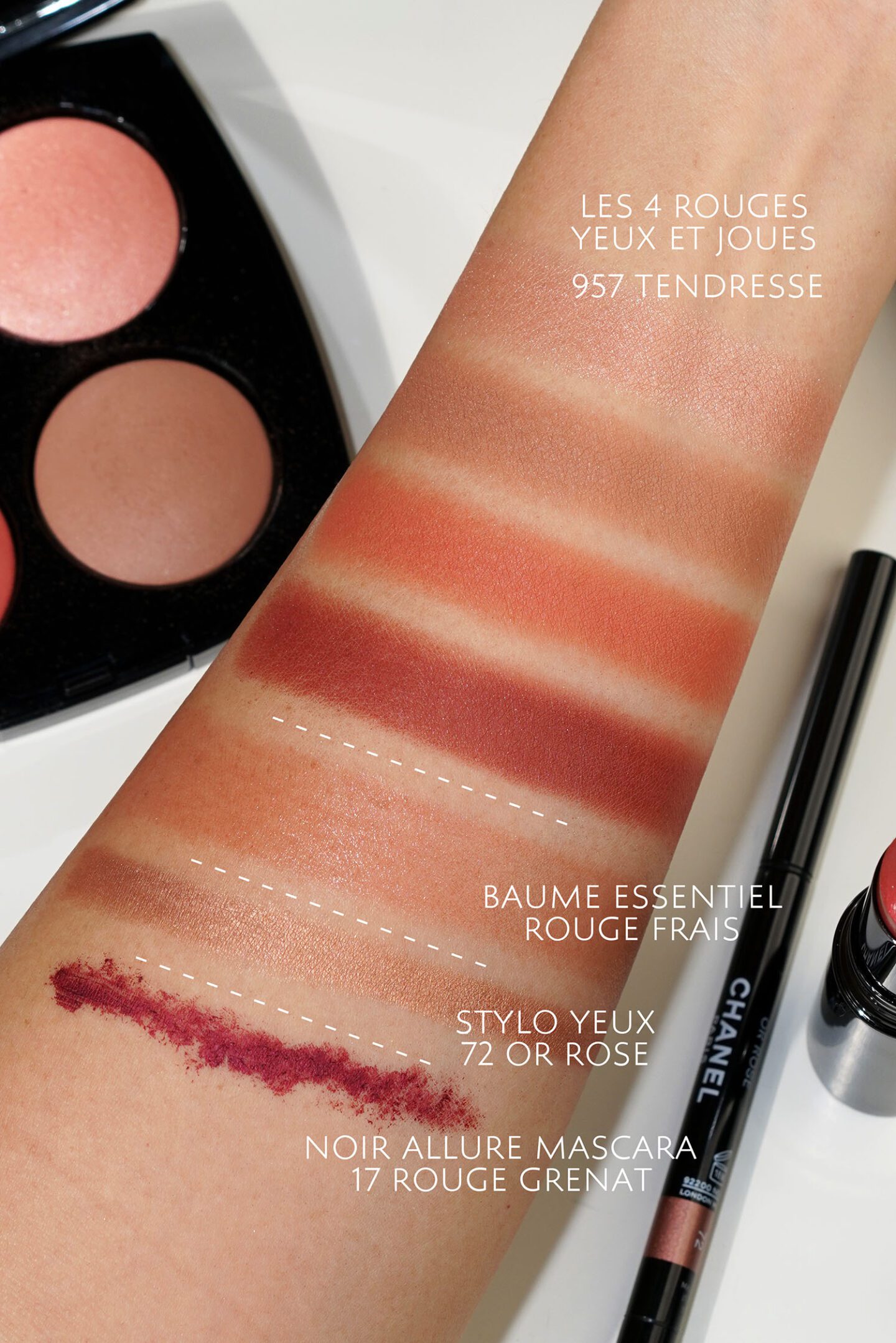 Chanel Spring Summer 2023 Makeup Collection swatches