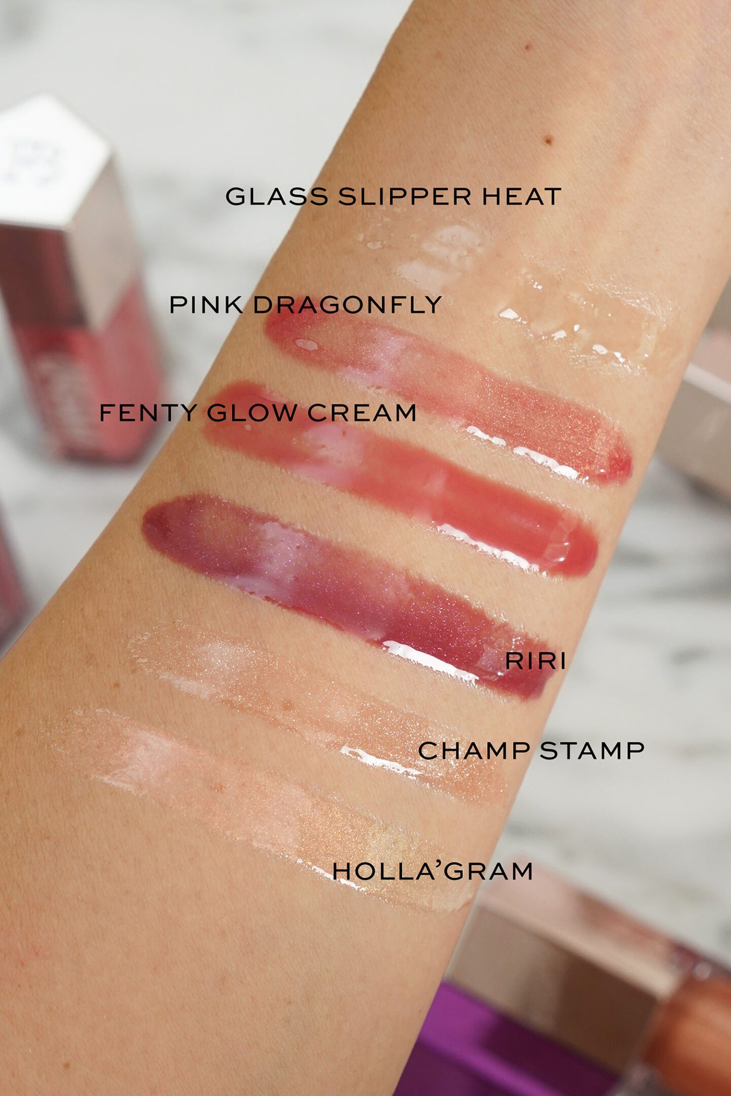 Fenty Glossy Posse 6.0 and new Gloss Bombs swatches