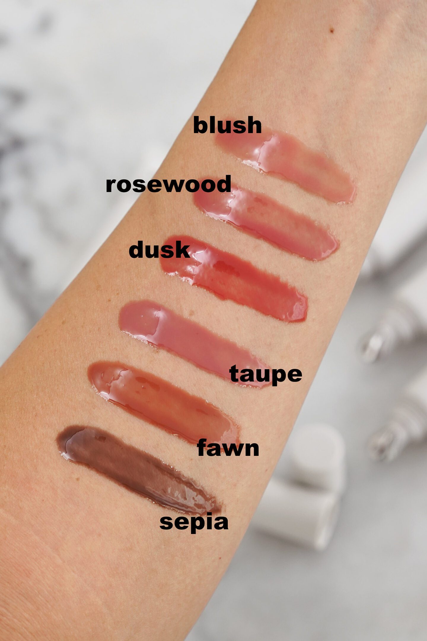 Refy Beauty Tinted Lip Gloss swatches