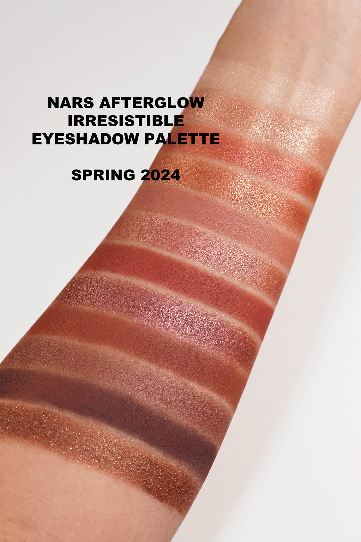 NARS Afterglow Irresistible Eyeshadow Palette swatches