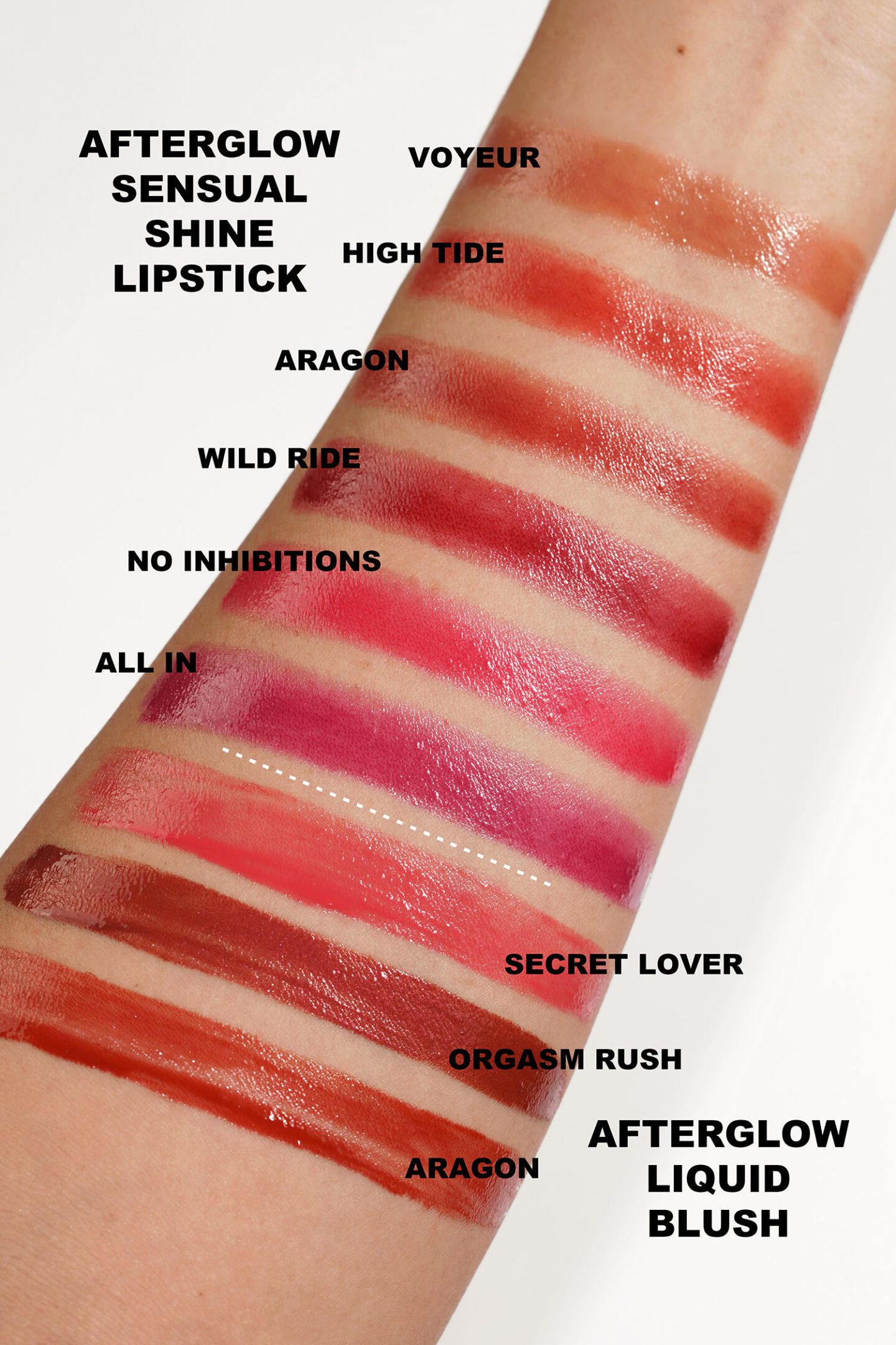 NARS Afterglow Sweet Sensations Collection Spring 2024 swatches