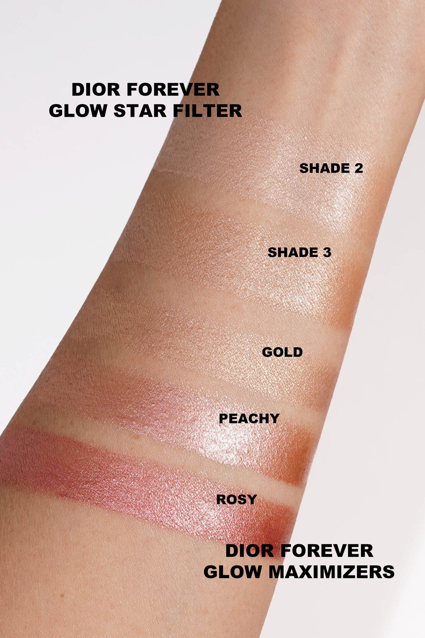 Dior Beauty Forever Glow Star Filter & Maximizer swatches