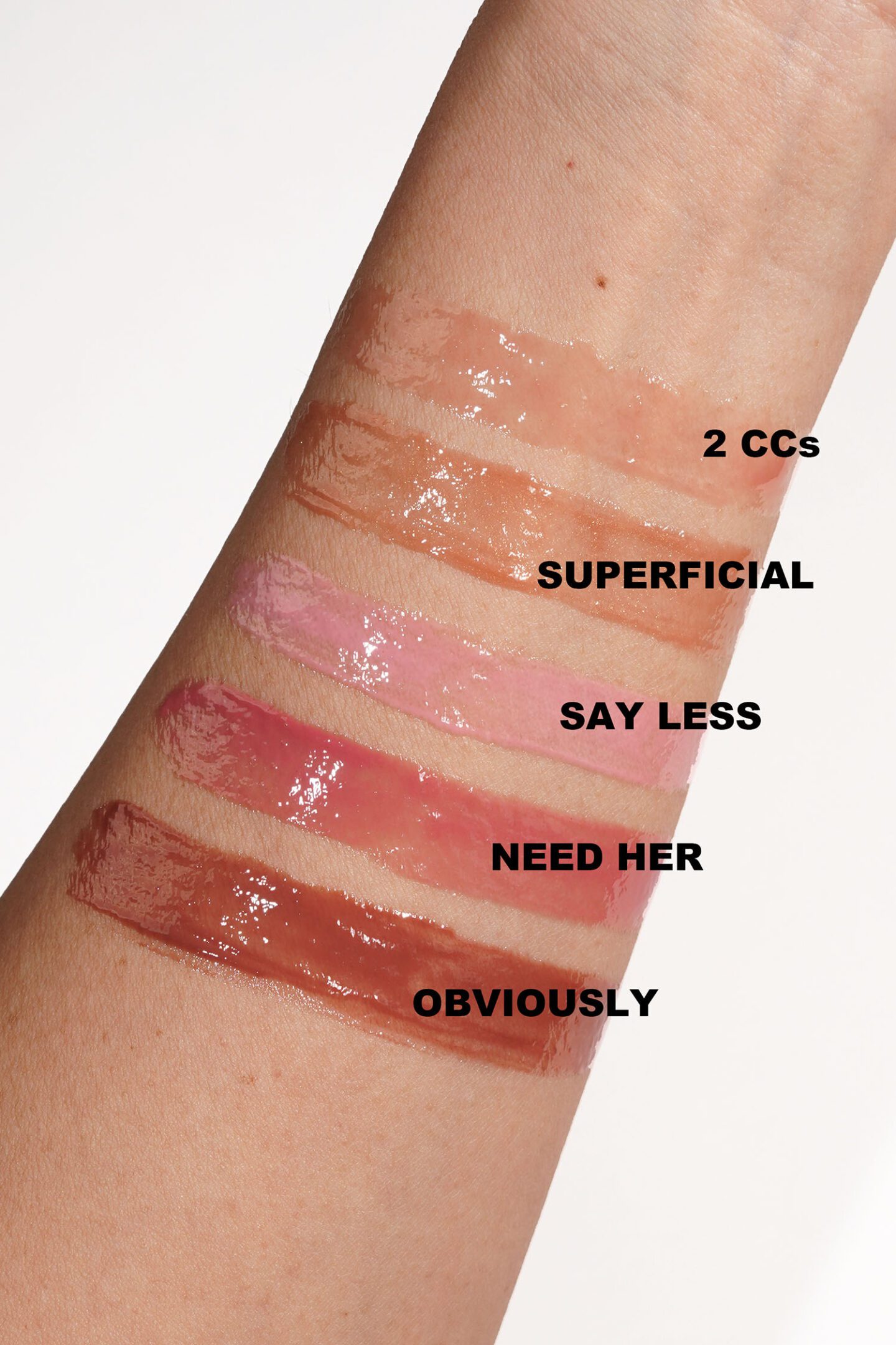 Patrick Ta Major Volume Plumping Gloss Say Less, Need Her and Obviously swatches
