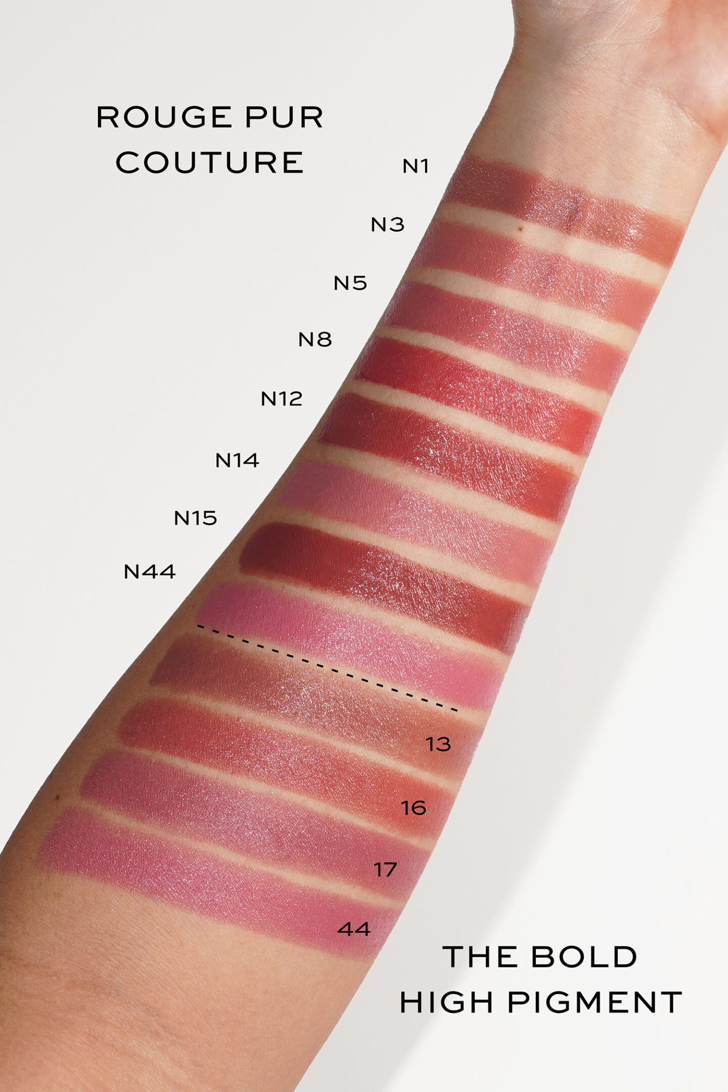 YSL Rouge Pur Couture and The Bold High Pigment new shades swatches