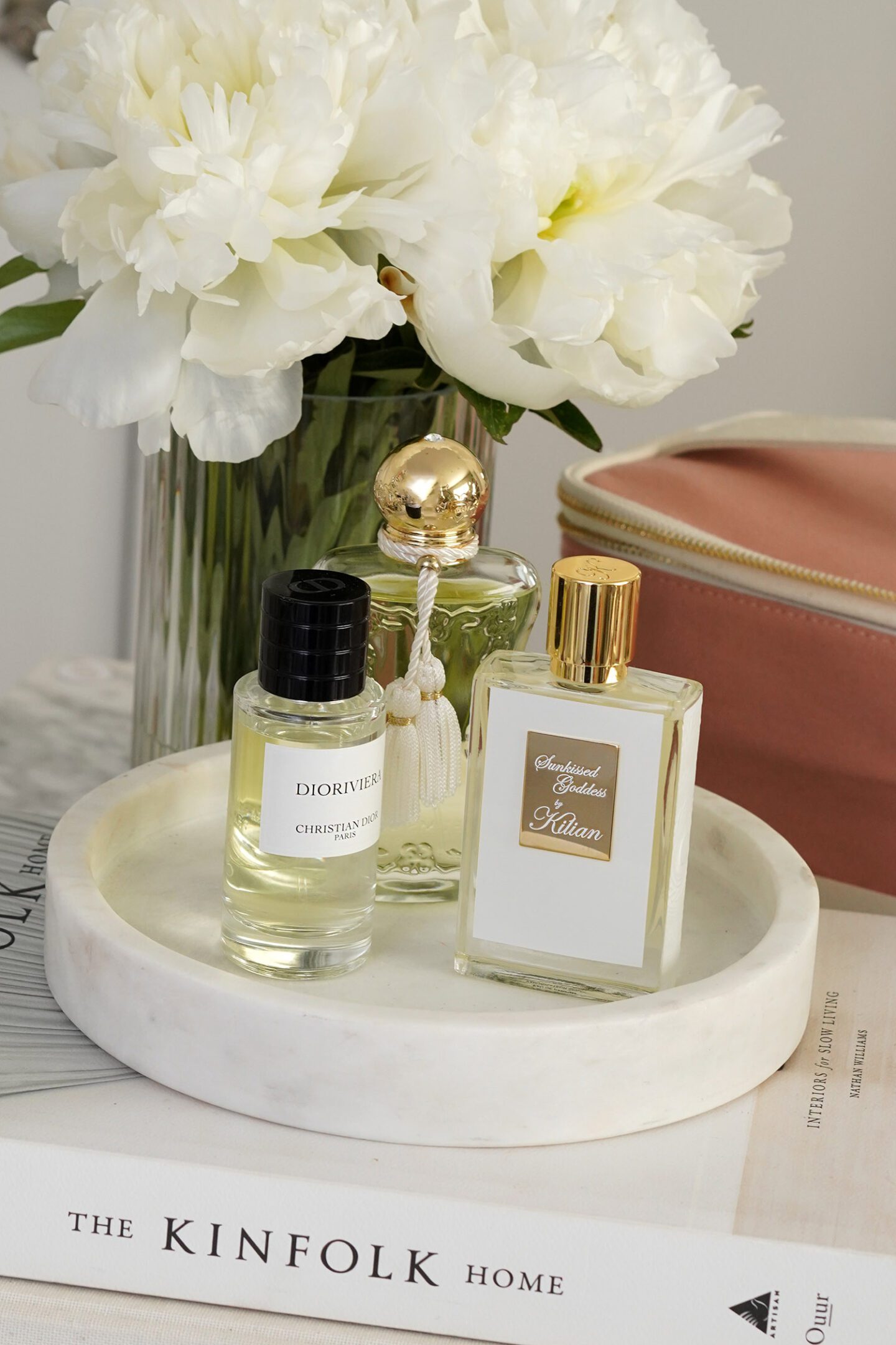 Favorite perfumes Dioriviera, Parfums de Marly Meliora and Kilian Sunkissed Goddess
