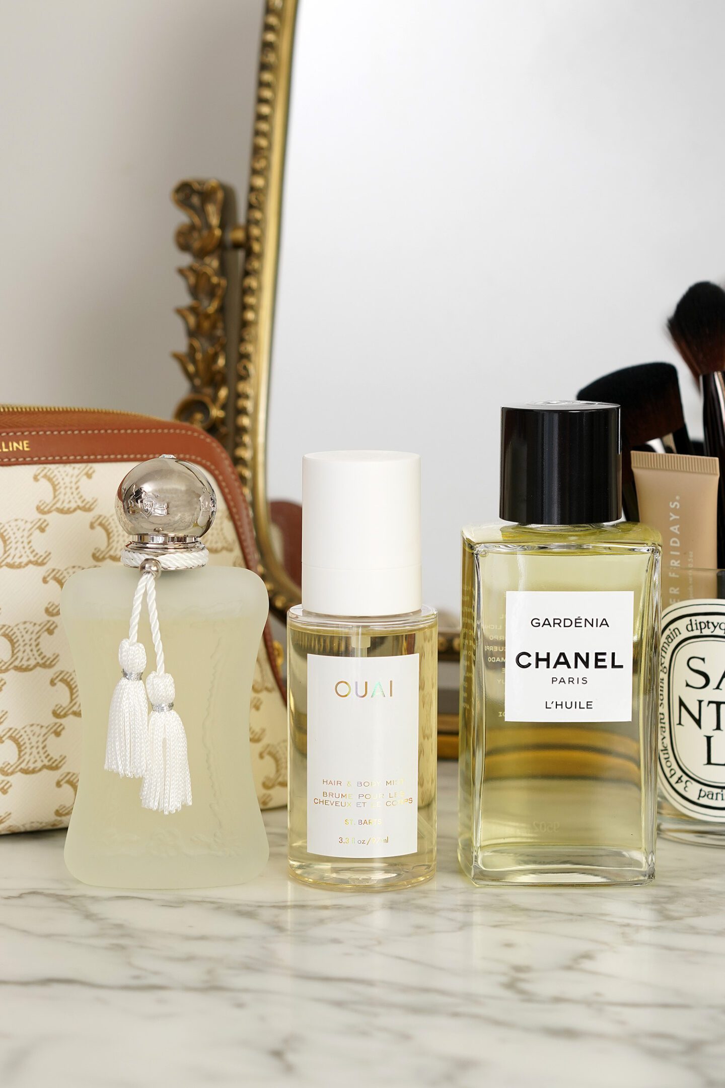 Favorite Perfumes May Parfums de Marly Valaya, Ouai St. Barts, Chanel Exclusifs Gardenia Body Oil