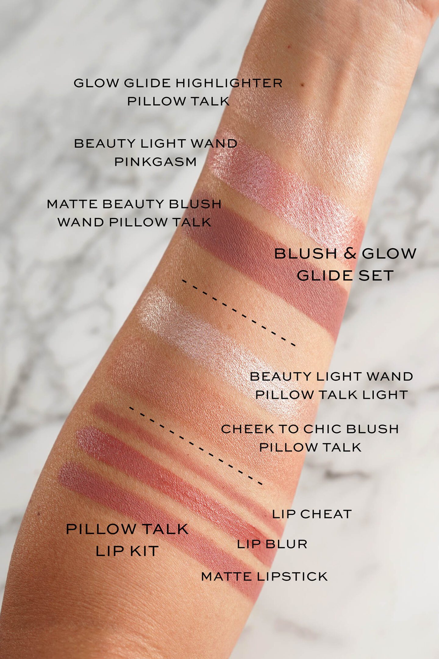 Charlotte Tilbury swatches