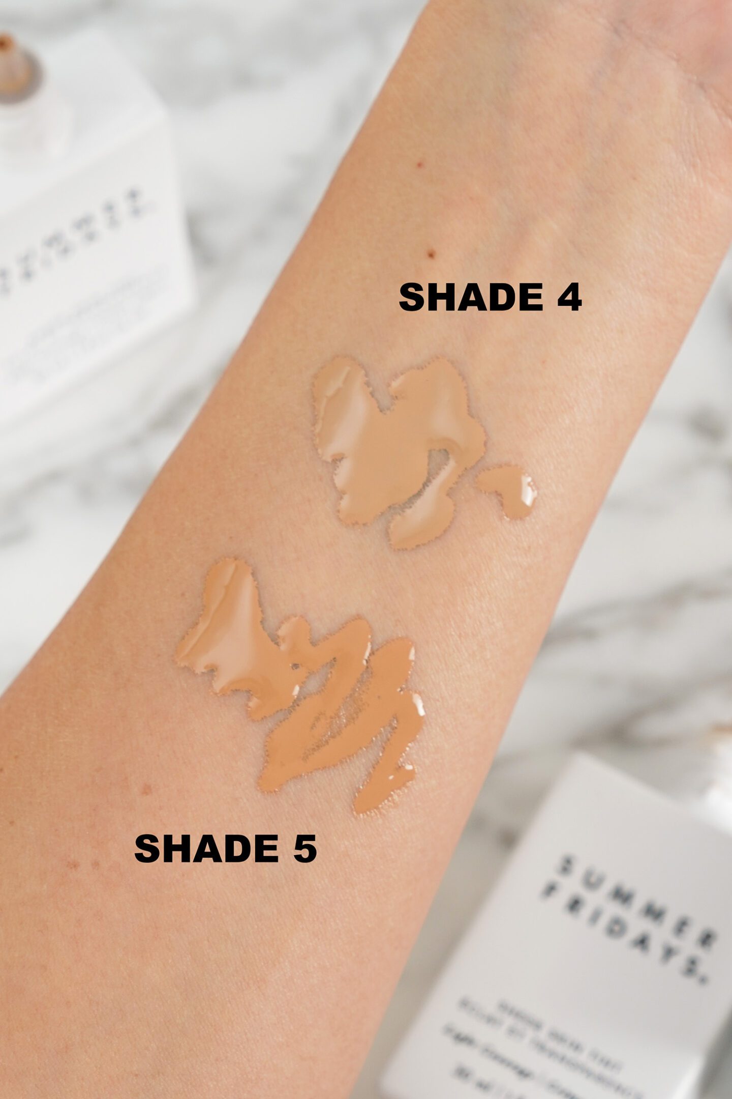 Summer Fridays Sheer Skin Tint Shade 4 and Shade 5