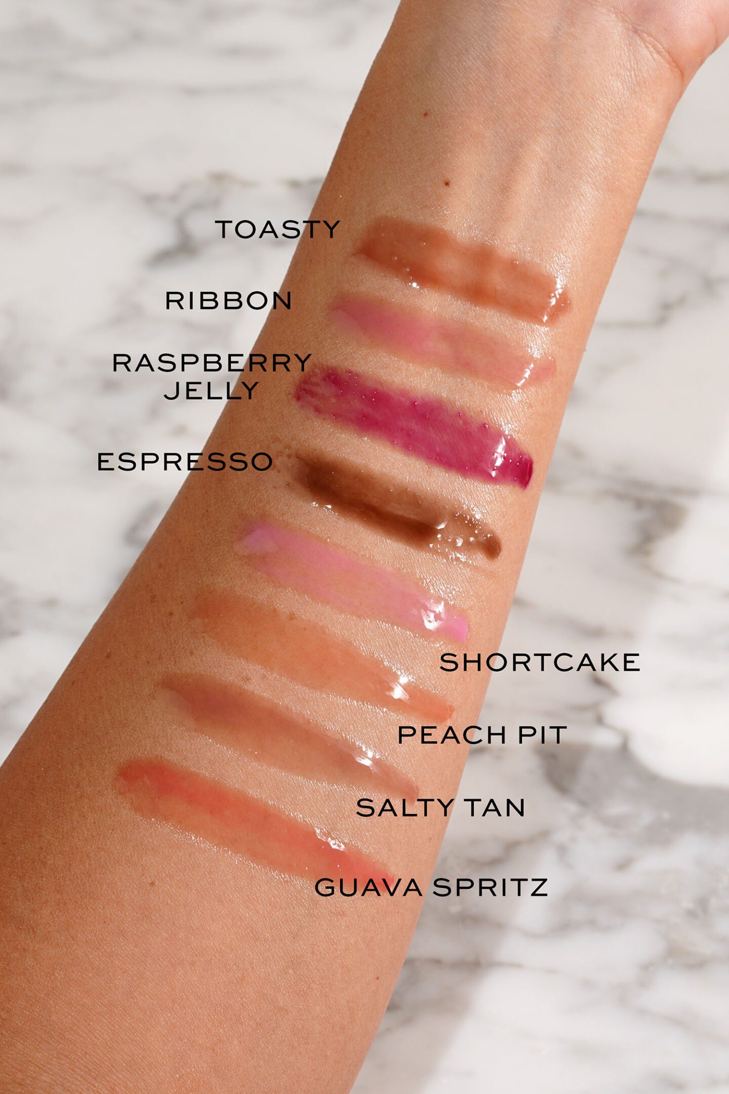 rhode Peptide Lip Tint swatches