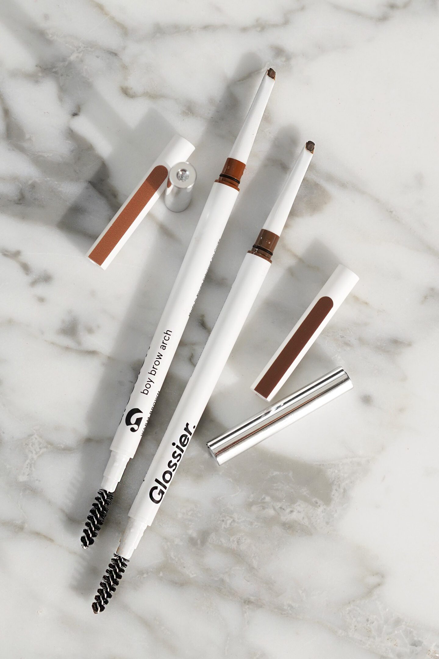 Glossier Boy Brown Pencils Warm Brown and Cool Brown