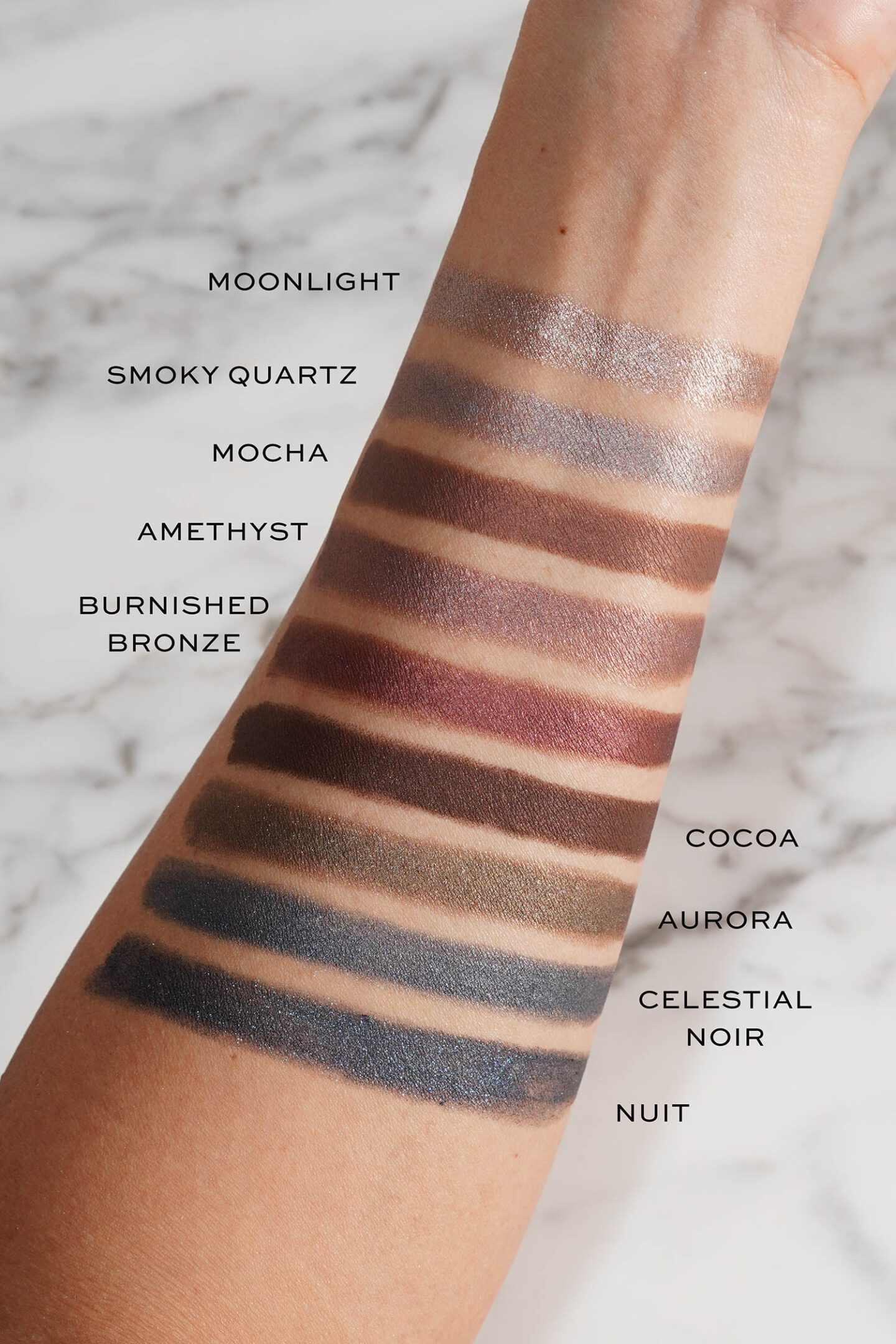 Laura Mercier Caviar Stick Eye Shadow swatches (new formula)