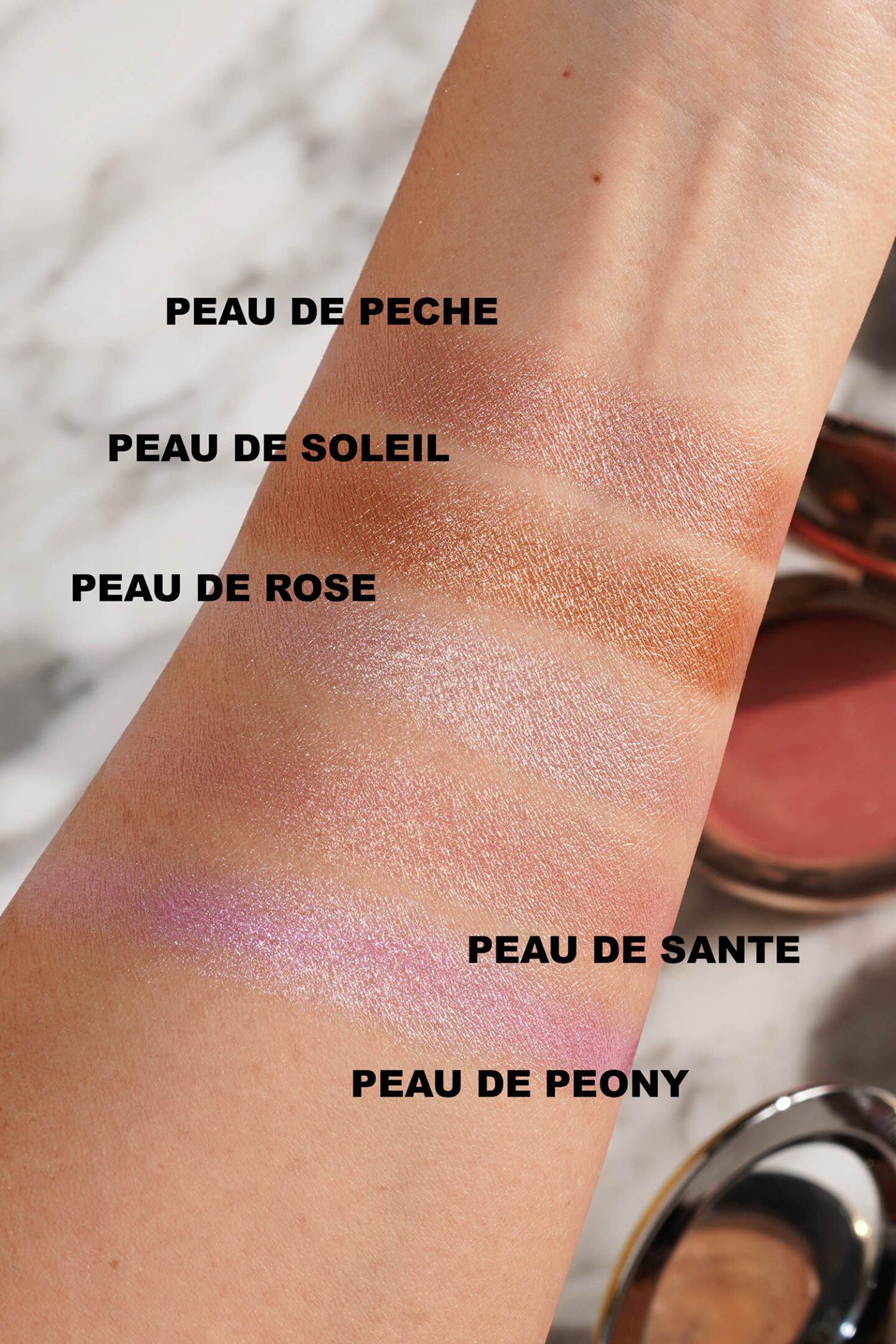 Westman Atelier Super Loaded Tinted Highlight swatches