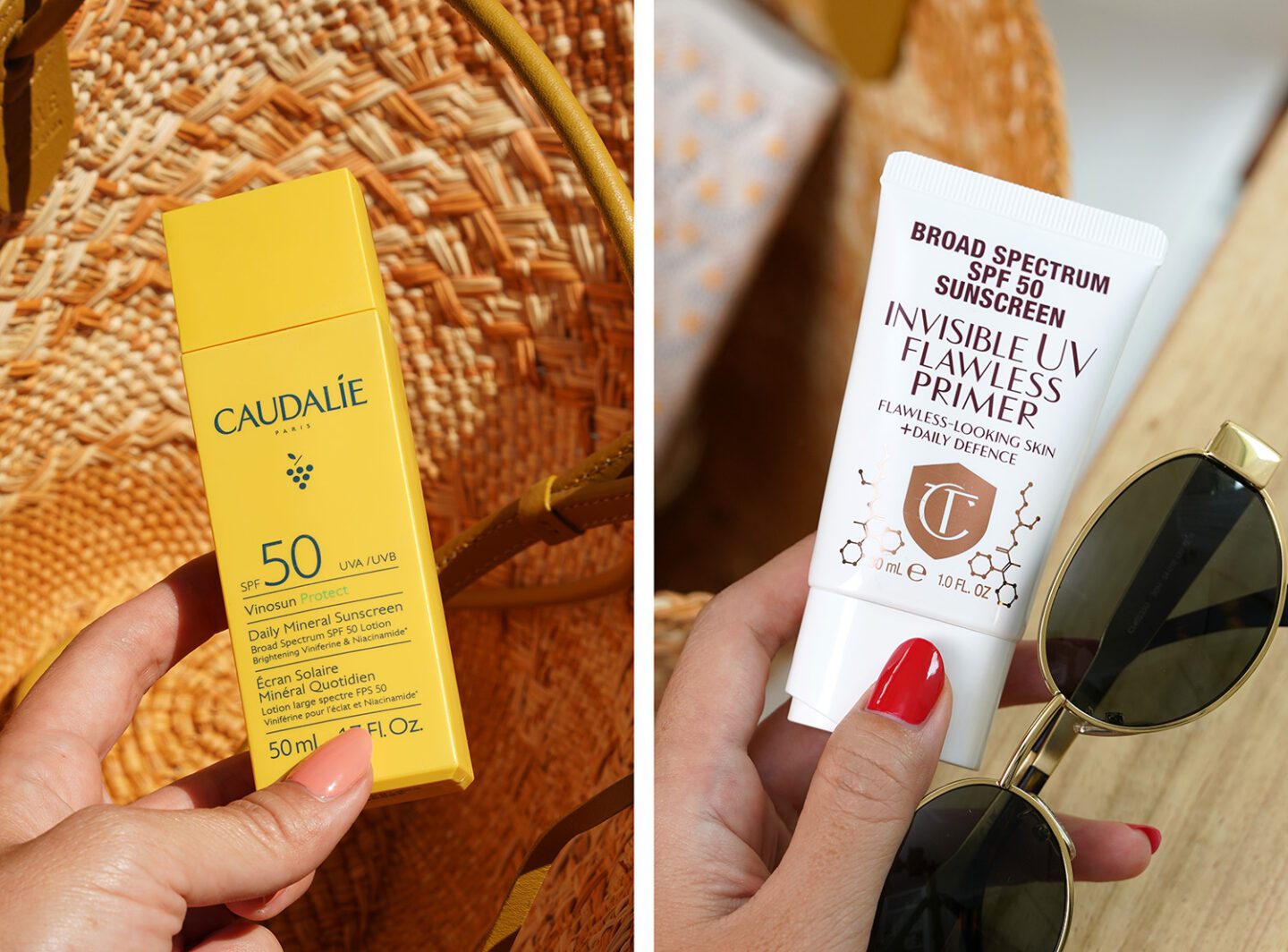 Caudalie and Charlotte Tilbury Sunscreen