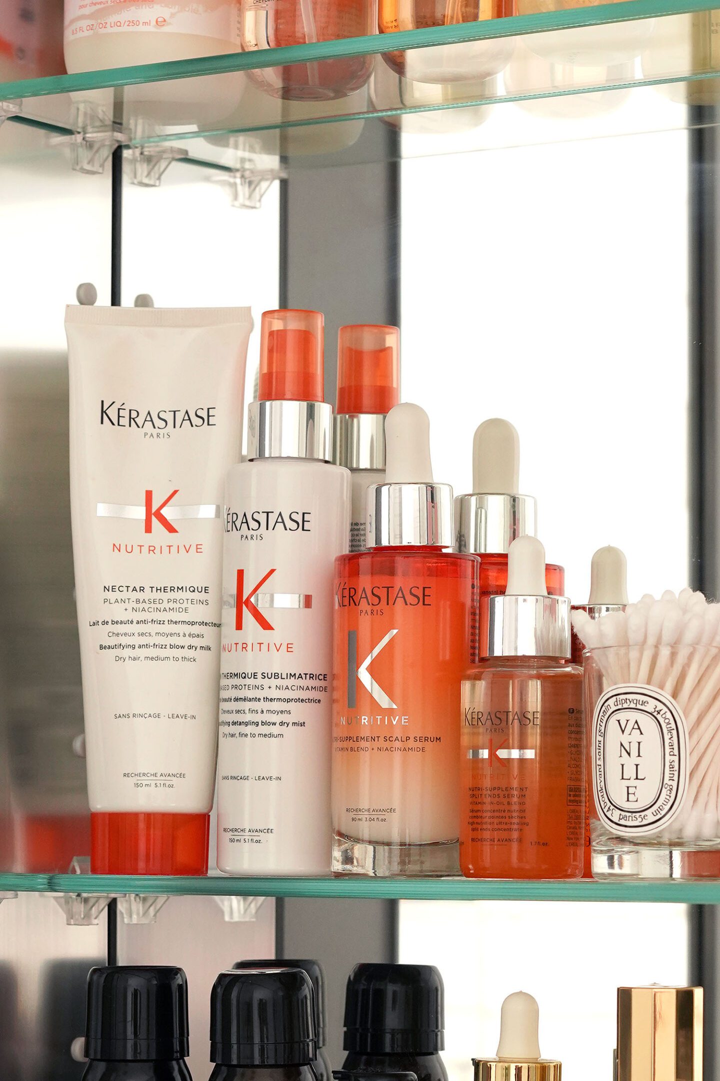 Kerastase Nutritive Styling Products, Blow Dry Cream, Scalp Hair Serum and Split End Serum